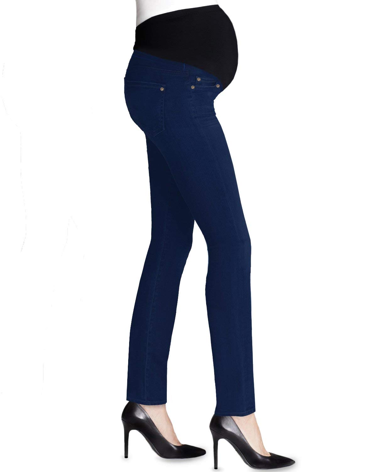 Hybrid & Company Super Comfy Stretch Women's Maternity Bootcut Jeans with Real Pockets - Perfect for Pregnancy Comfort & Everyday Wear