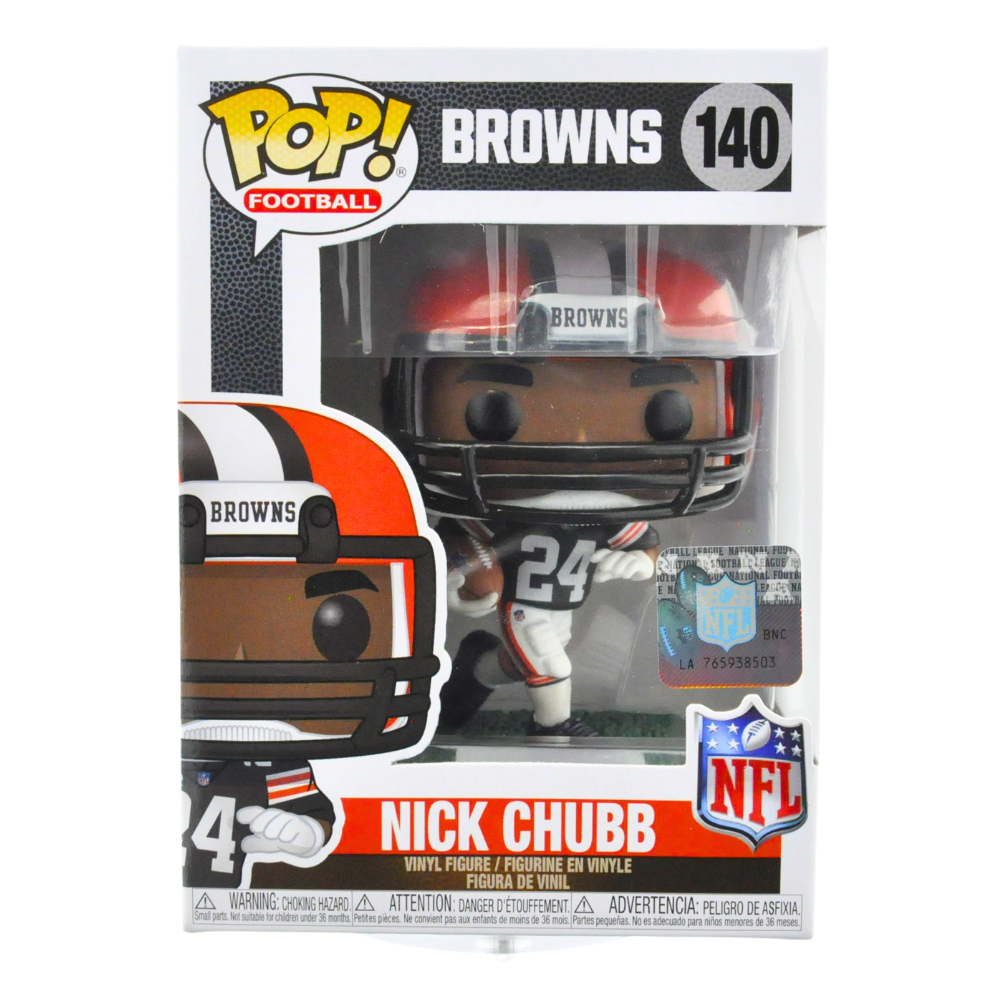 Funko Pop! Nick Chubb Cleveland Browns NFL Figure - Collectible Vinyl Bobblehead for Football Fans & Sports Memorabilia Enthusiasts - Perfect for Home Display, Office Decor, and Gifts