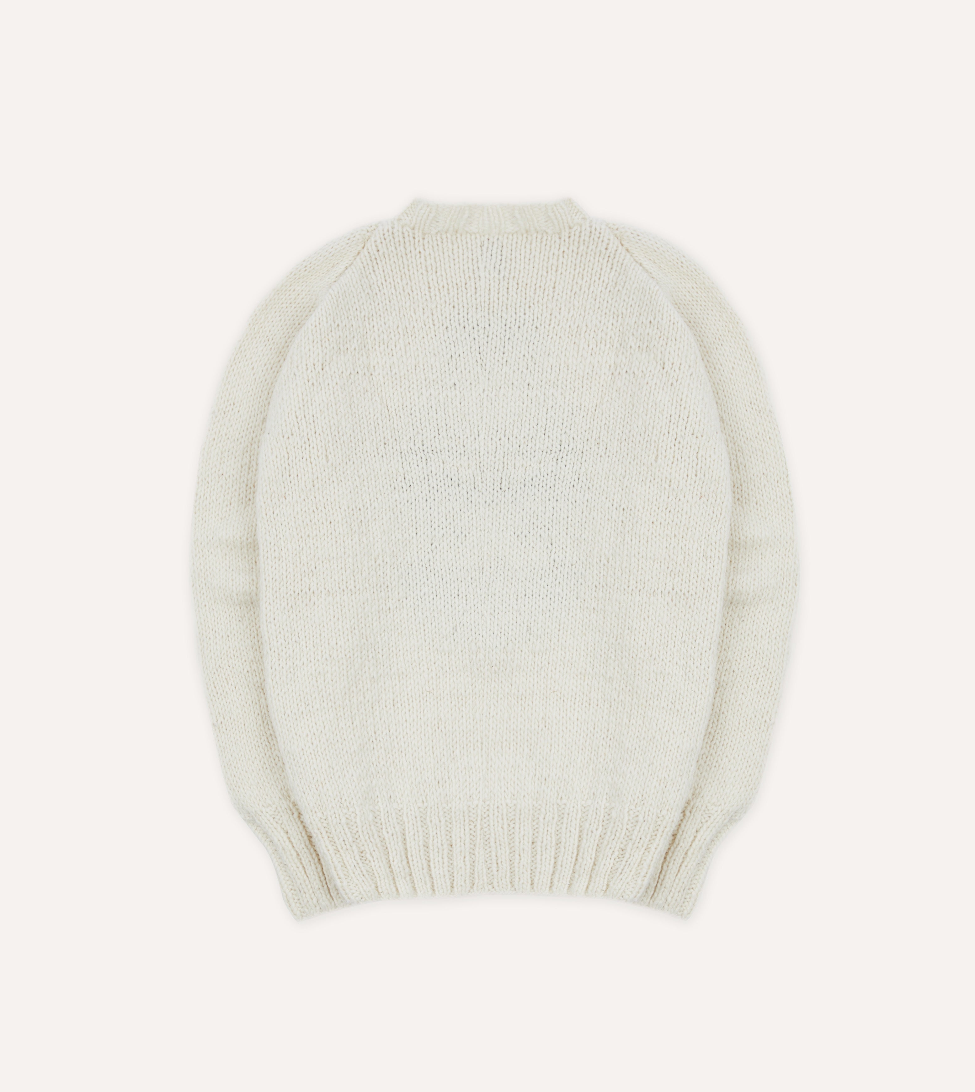 Drake's Ecru Avocado Merino Wool Sweater for Men - Soft & Warm Knit Jumper - Perfect for Fall & Winter Layering, Office Wear & Casual Outfits