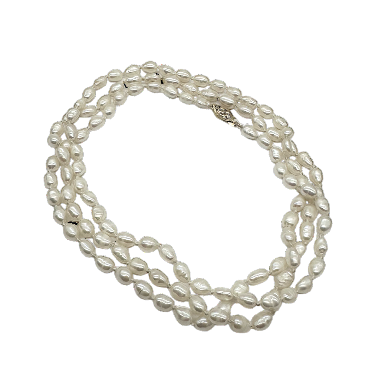 34 White Seed Pearl Necklace - Elegant Cultured Pearl Jewelry for Women, Perfect for Weddings, Parties & Special Occasions