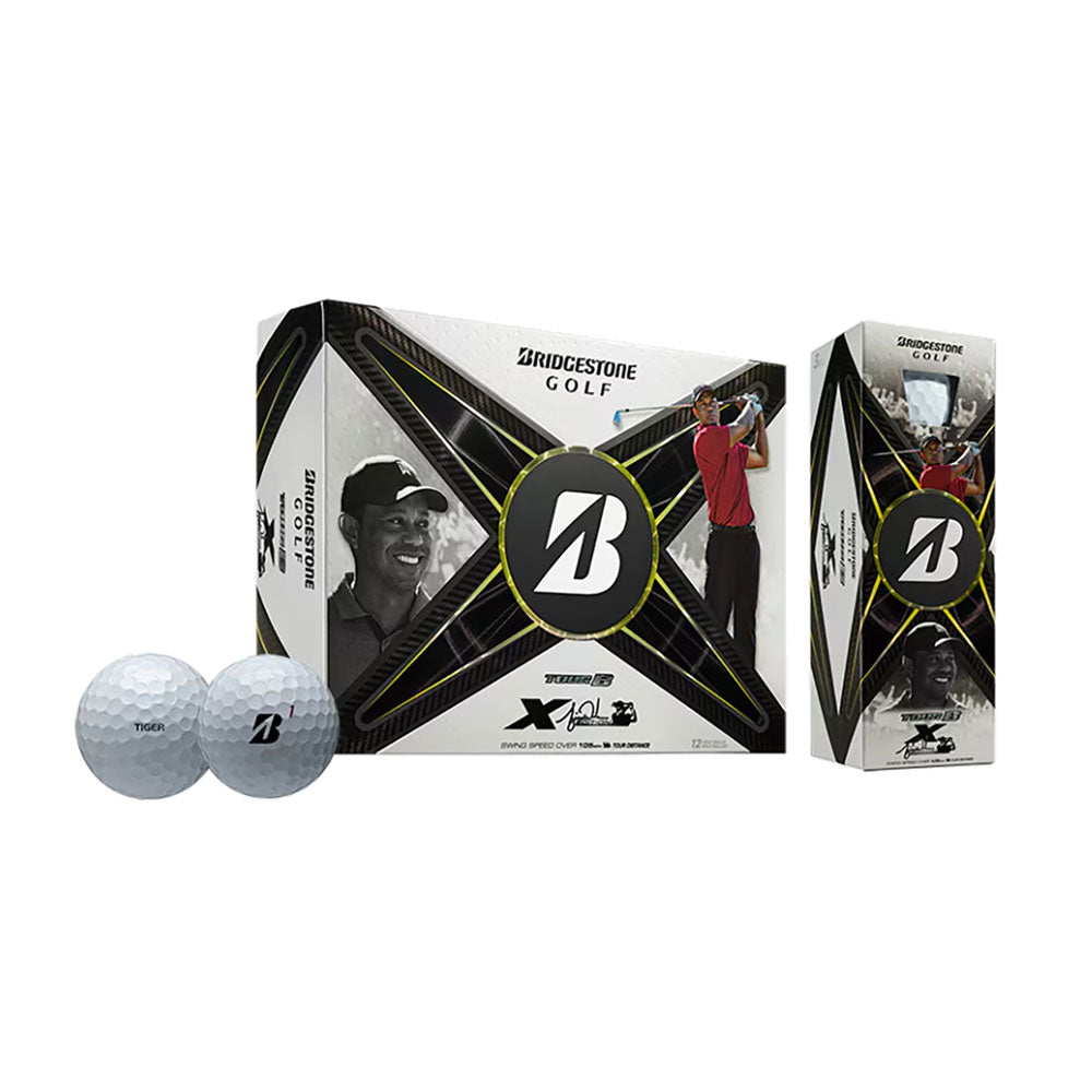 Bridgestone Tour B X Tiger Woods Edition Golf Balls - Premium Performance Golf Balls for Low Spin & Distance - Perfect for Tournament Play & Practice - 12 Pack