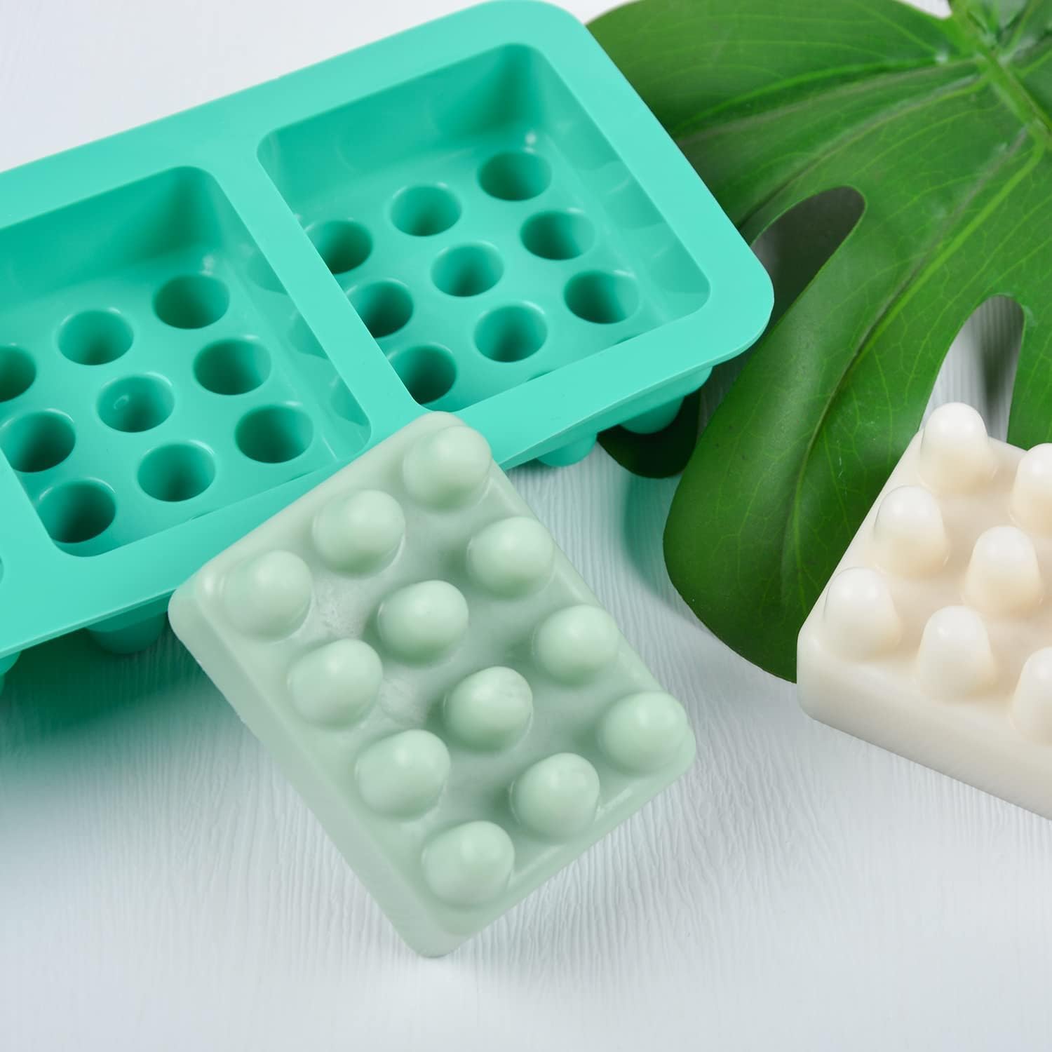 APSAMBR 4-Cavity Rectangle Silicone Soap Molds - Food Grade, BPA Free Soap Making Trays for DIY Bar Soap, Massage Bars & Scalp Molds | Perfect for Handmade Soap Crafting, Spa Treatments & Gift Making