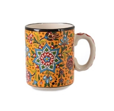 Hand-Painted Turkish Coffee Mug - Authentic Ceramic Cup for Traditional Brewing - Perfect for Home, Office & Gifting
