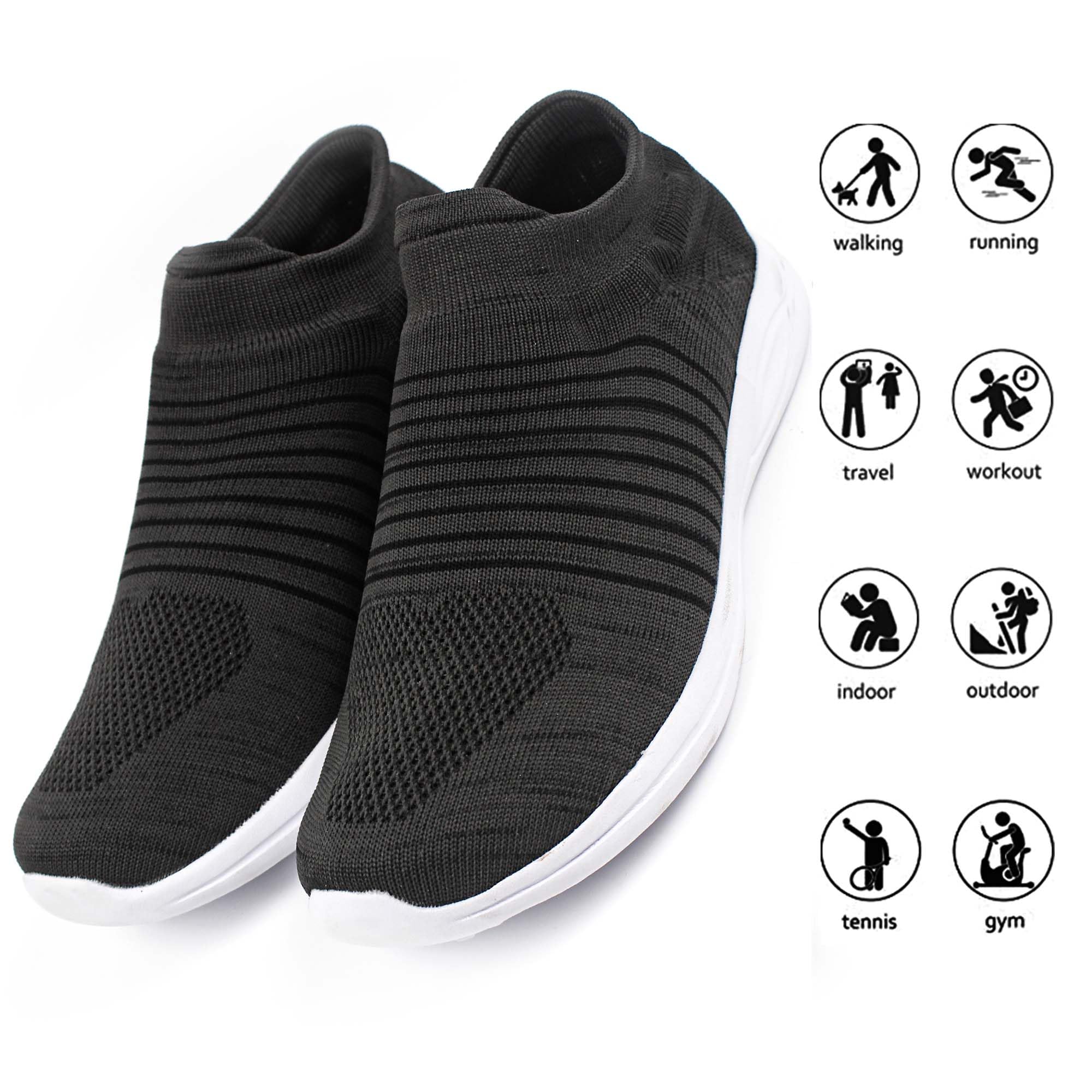 BEING IBAN Men's Lightweight Breathable Sports Walking Shoes - Comfortable & Stylish for Running, Gym, Hiking & Daily Wear
