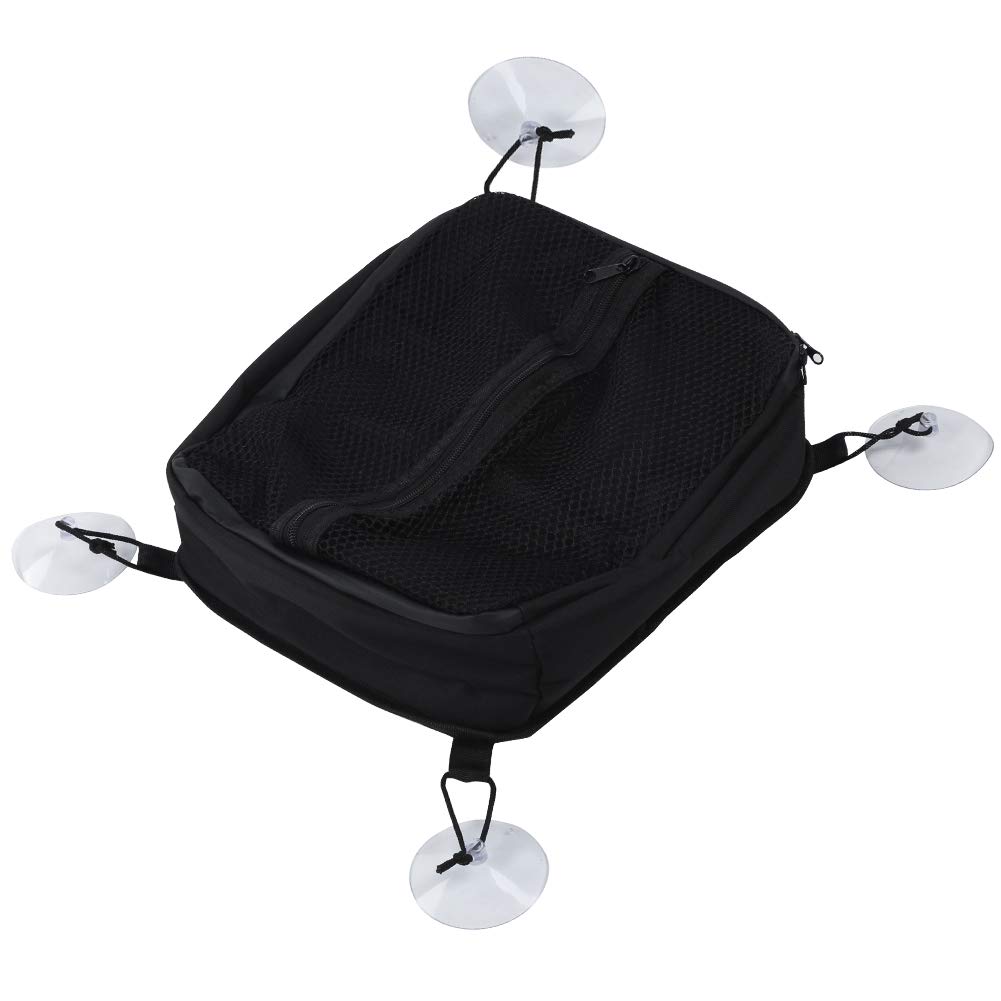 Qinlorgo 4 Suction Cup Ice Bag - Durable Nylon Fabric Zipper Cooler Bag for Adults & Kids, Perfect for Outdoor Storage, Picnics, Camping, and Beach Trips