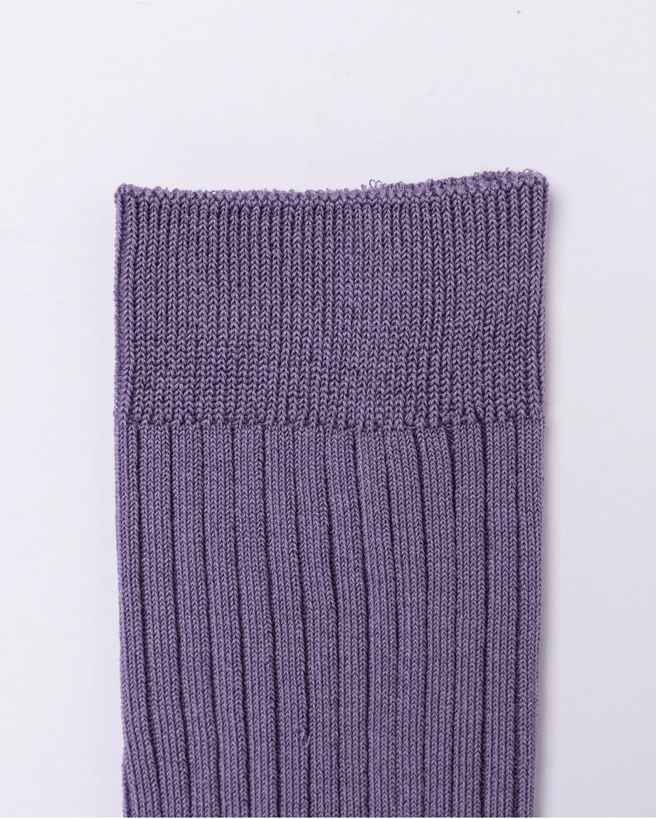 Premium Seamless Mercerized Cotton Socks for Women & Men - Soft Breathable Comfort - Deep Lilac Color - Ideal for Running, Yoga & Everyday Wear