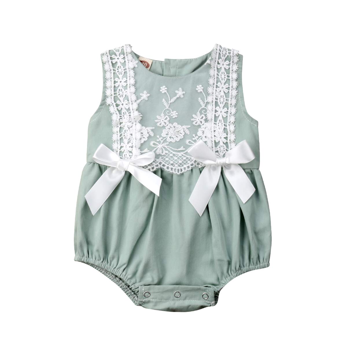 Newborn Baby Girl Outfit - White Lace Bodysuit with Halter Backless Design | Summer Romper Set for Photoshoots, Parties & Special Occasions