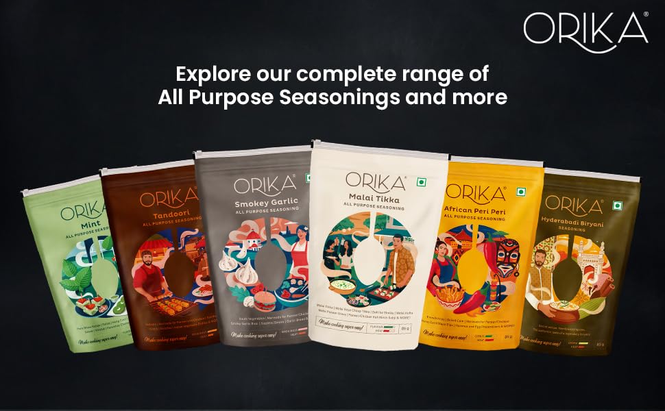 Orika Smokey Garlic All Purpose Seasoning - 75G / 85G Bottle | Premium Garlic & Smoked Spice Blend for Meat, Poultry, Seafood & Vegetables | Perfect for Grilling, Roasting & Everyday Cooking
