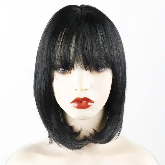 Heat Resistant Synthetic Coral Bob Wig for Women - Perfect for Cosplay, Halloween, and Daily Fashion Styling