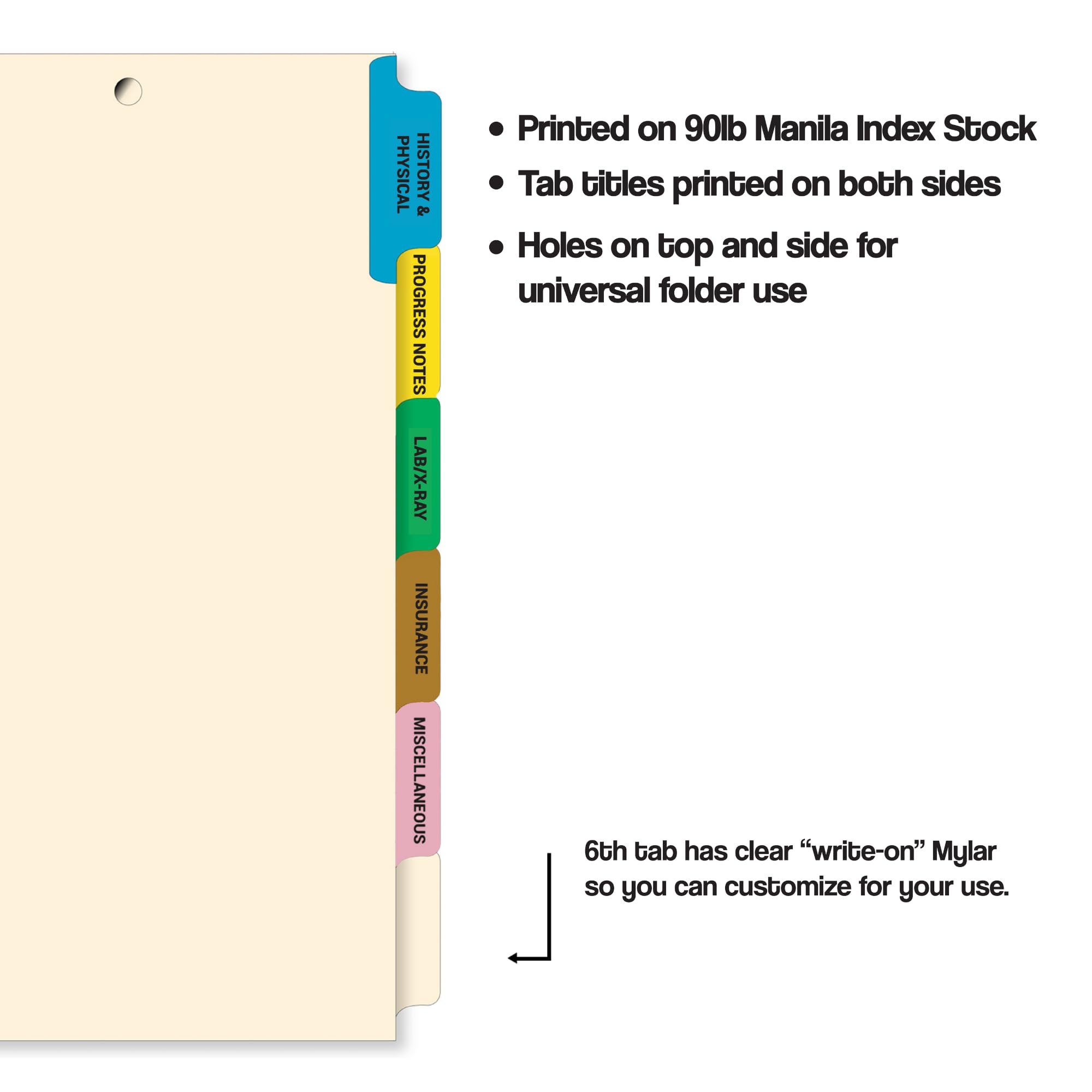 65 Sets of 6 Popular Healthcare Index Tabs - 9