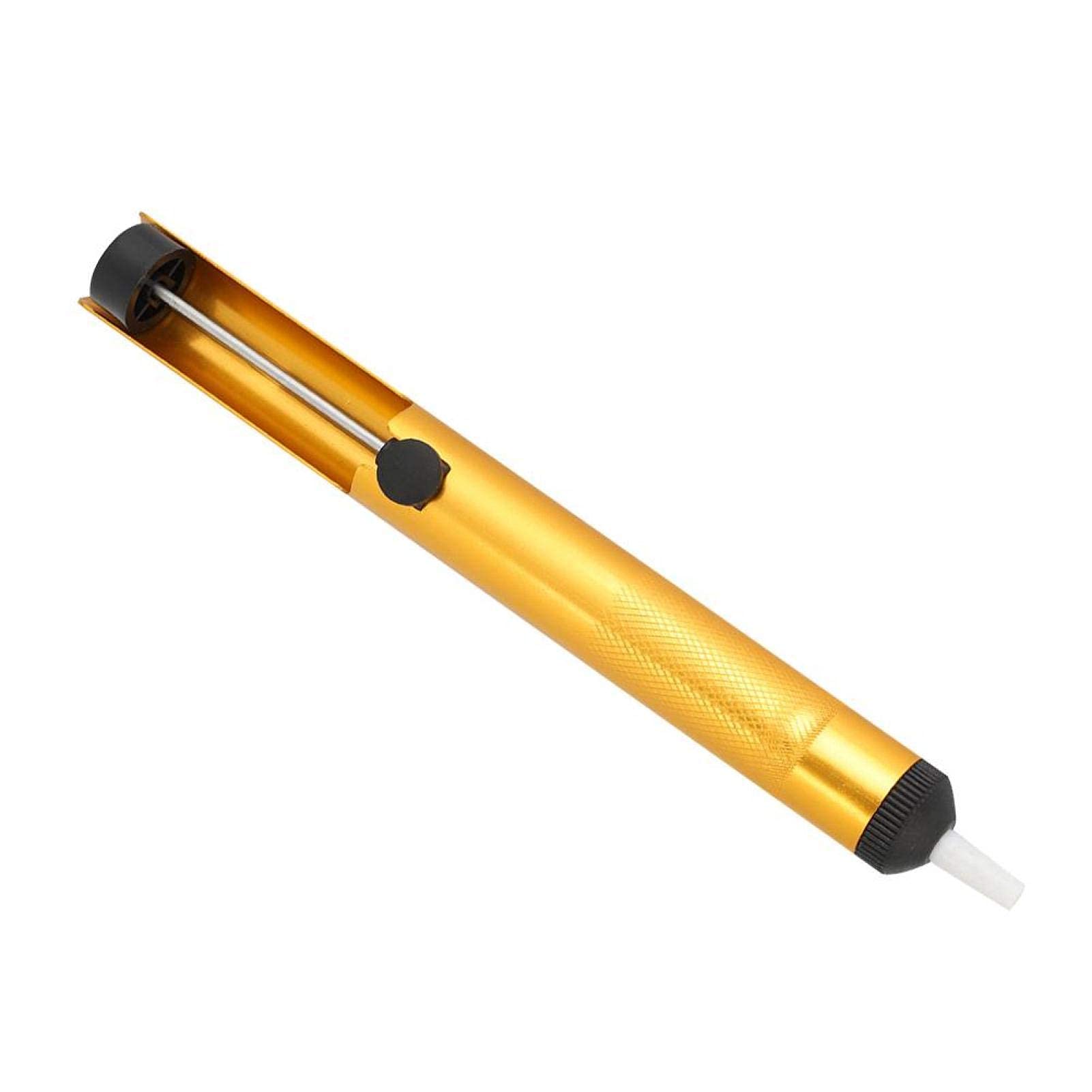 3Pcs Manual Desoldering Pump - Solder Suction Tool with Gold Aluminum Tip for Electronics Repair, PCB Soldering & DIY Projects