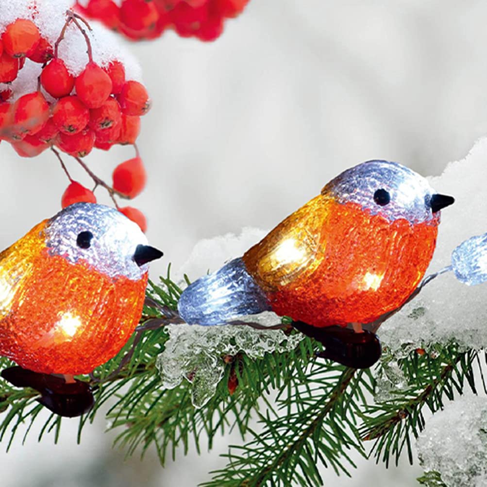Solar Bird Fairy Lights - 1 Set of 12 LED String Lights with Solar Power for Outdoor Garden, Patio, Wedding & Party Decorations - Waterproof Hanging Animal Lamps for Backyard, Christmas, and Festive Lighting
