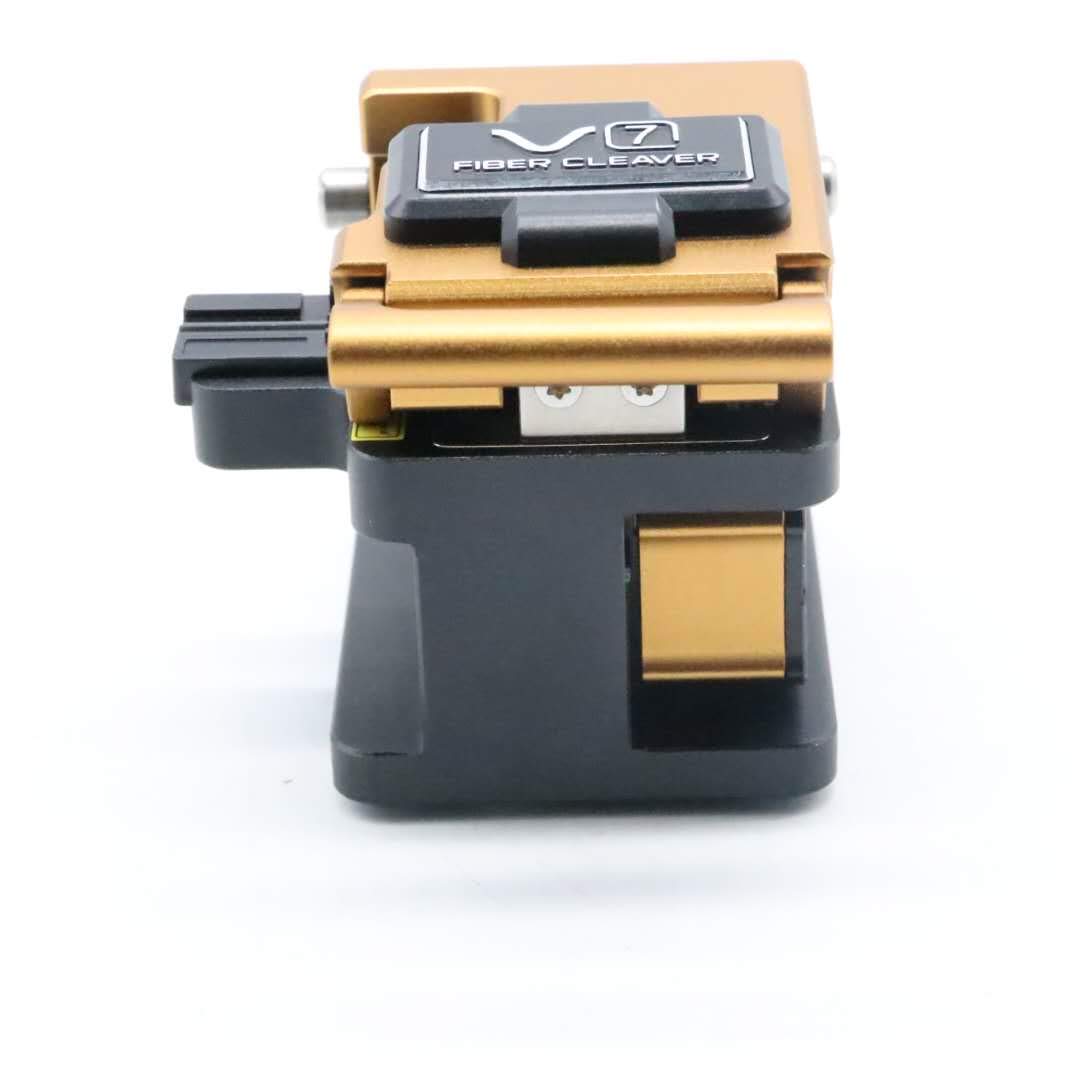 V7 Optical Fiber Cleaver for FTTH Inno Fusion Splicer - Professional Fiber Cutter with Free Fiber Stripper - Perfect for Telecom Technicians & Network Installations