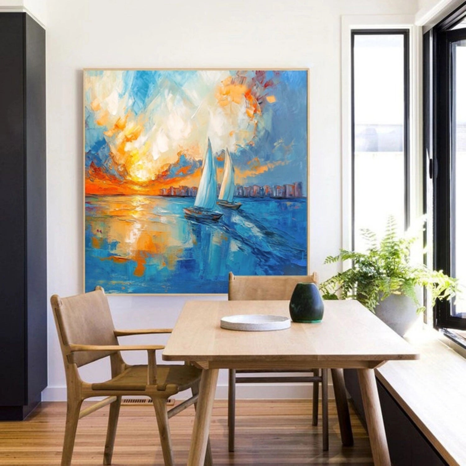 Ocean and Sky Painting #OS 225 - Stunning Seascape Wall Art for Home & Office Decor - Perfect for Living Room, Bedroom or Beach House