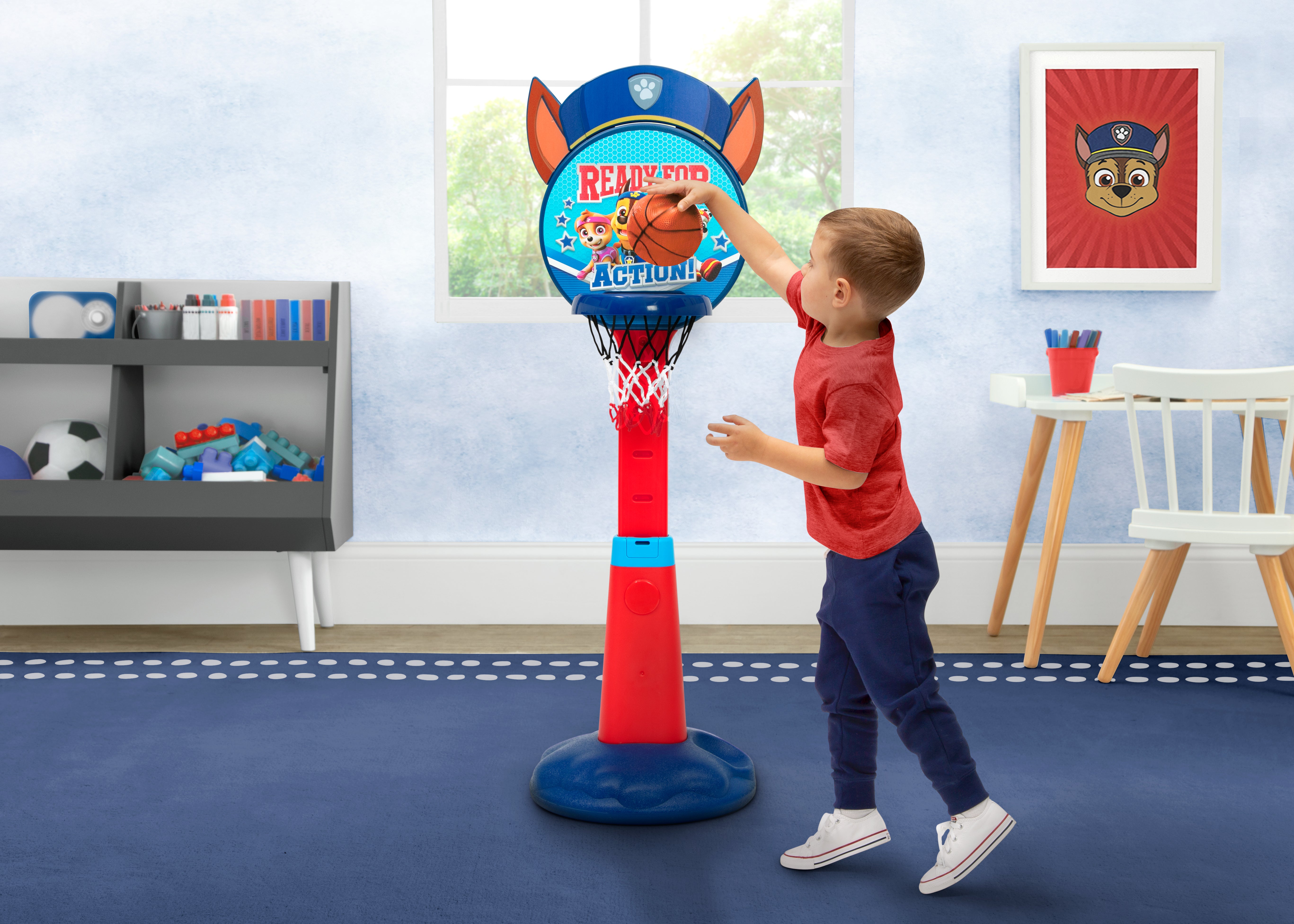 PAW Patrol Kids Basketball Set - Durable Plastic Hoop & Ball for Indoor & Outdoor Play - Perfect for Backyard, Playroom & Birthday Parties