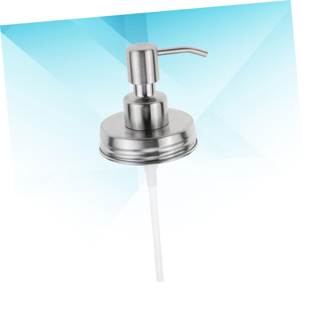 TOPBATHY Stainless Steel Soap Dispenser Pump Lid Replacement for Mason Jars - Perfect for Bathroom, Kitchen, and DIY Home Decor Projects