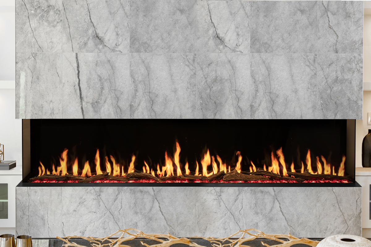 Modern Flames Orion Multi 120 Heliovision Virtual Multi-View Built-In Electric Fireplace - Perfect for Living Rooms, Bedrooms & Home Theaters