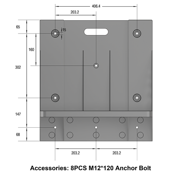 Ruixu Wall Mounted Bracket for Lithium Battery 16 - Heavy Duty Metal Mounting Bracket for Secure Installation | Perfect for Solar Energy Storage, RV Power Systems & Off-Grid Applications