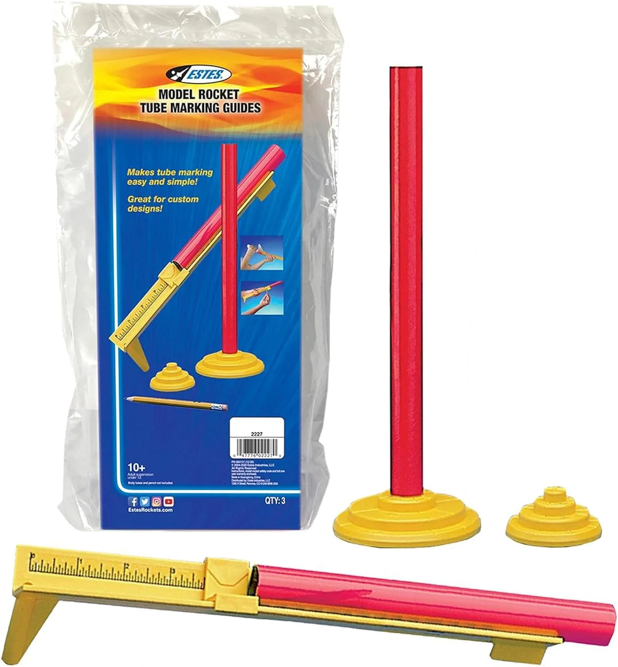 Estes Tube Marking Guide - Precision Fin & Launch Lug Placement Tool (302227) - Perfect for Model Rocket Building & DIY Projects