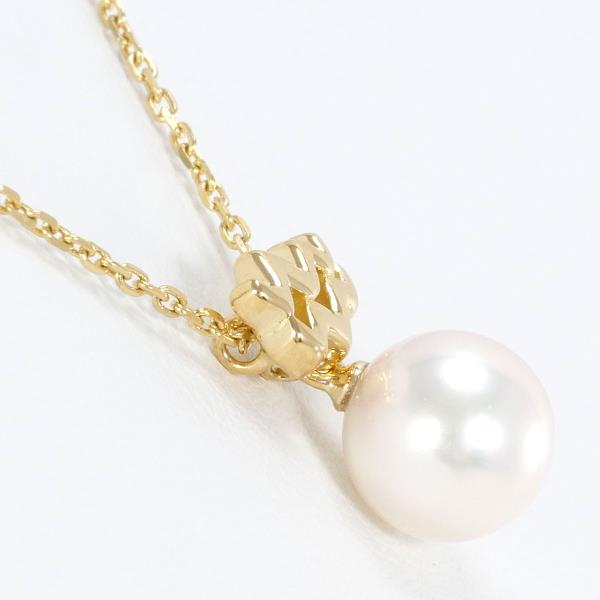 18K Yellow Gold Pearl Necklace for Women - Elegant Bridal Jewelry, Wedding Gift, Anniversary Present, Party Accessory
