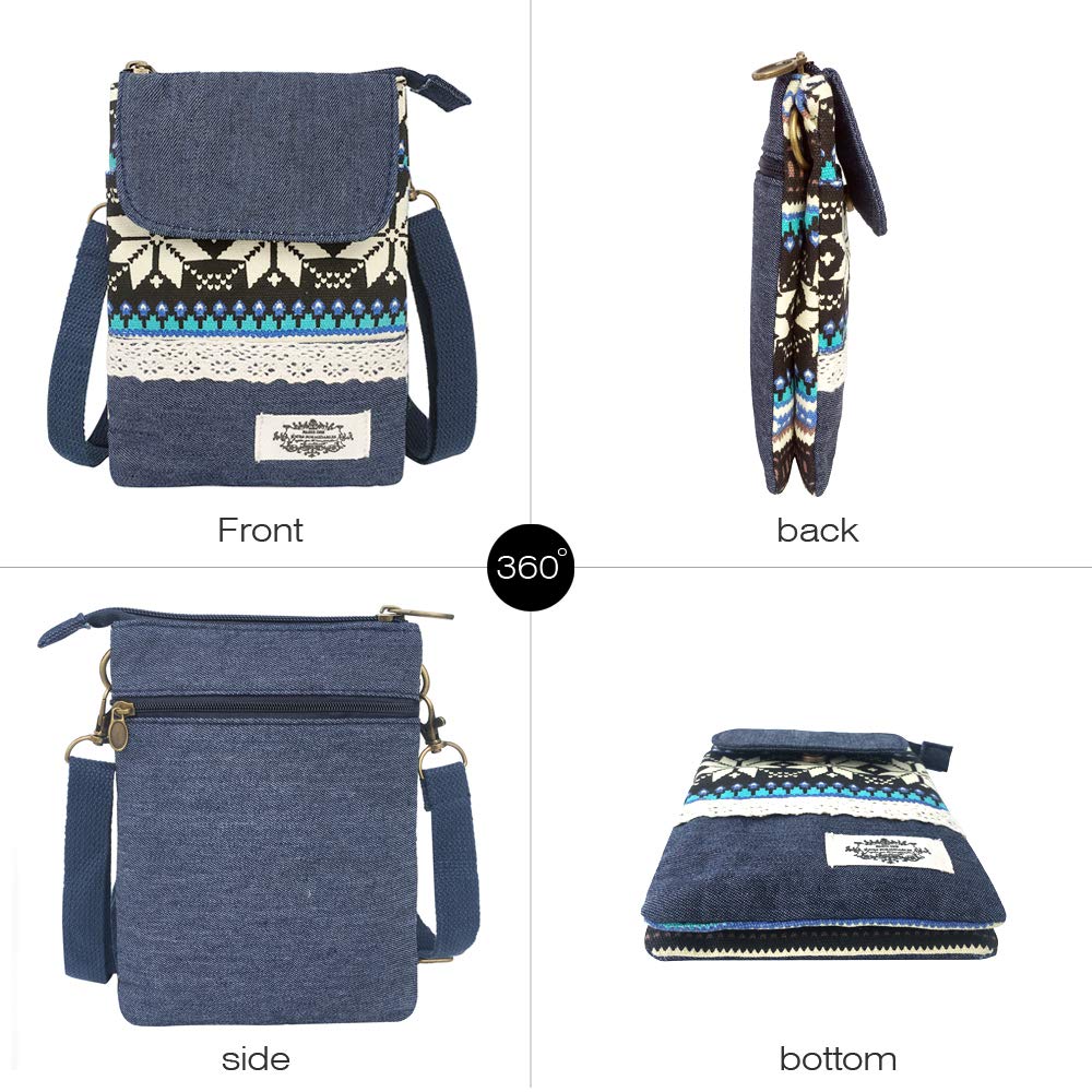Stylish Canvas Crossbody Phone Purse for Women & Teens - Roomy Wallet Bag with Adjustable Shoulder Strap | Perfect for Shopping, Travel & Daily Essentials