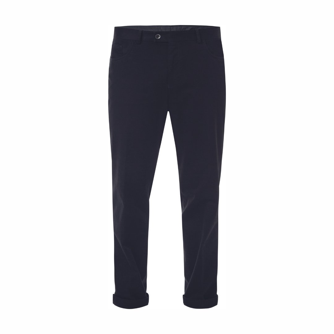 HENRY SARTORIAL X HILTL Modern 5 Pocket Chino Pants for Men - Slim Fit Stretch Comfort Black Casual Trousers - Perfect for Office, Business Casual & Everyday Wear