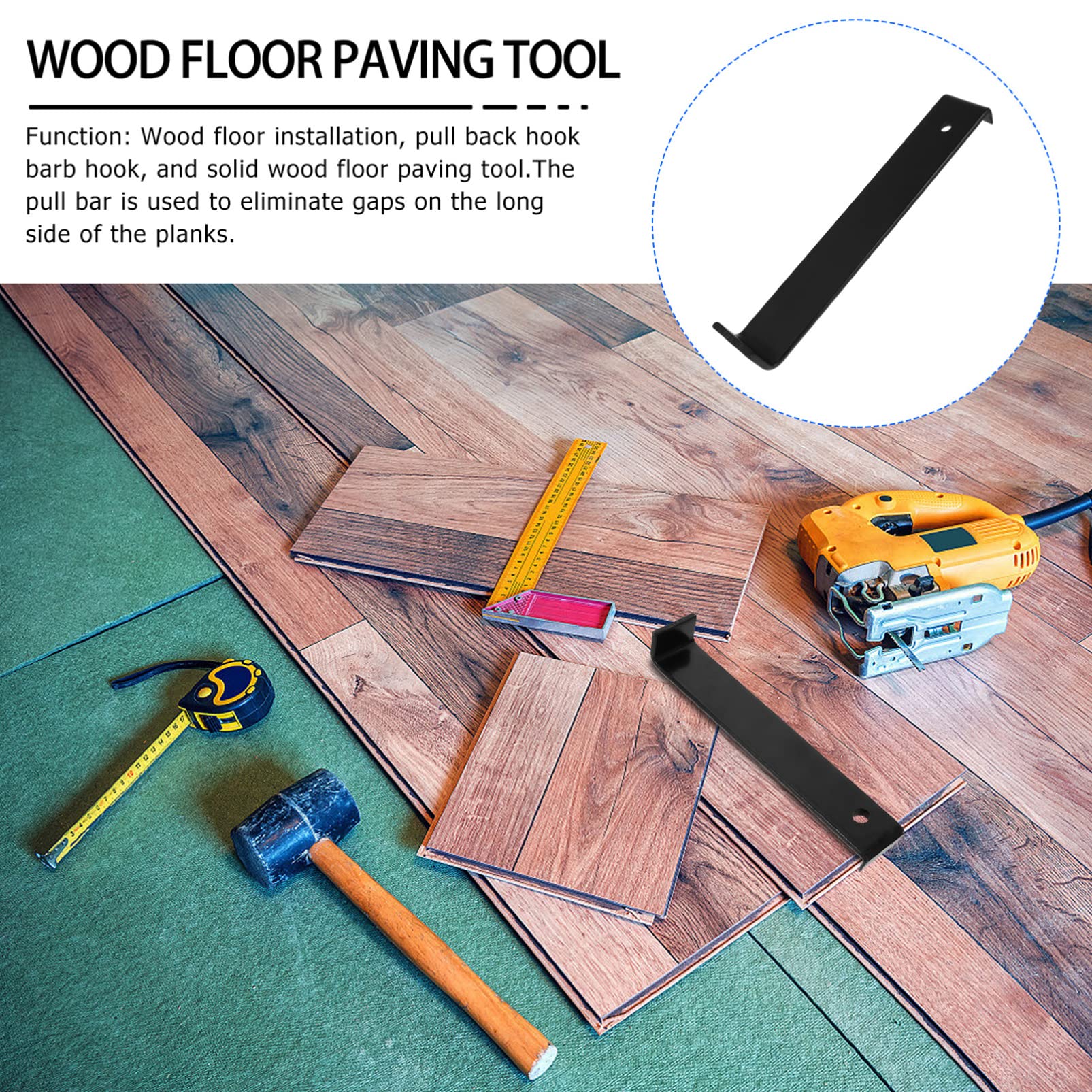 Professional Laminate Flooring Installation Bar - Heavy Duty Metal Spring Steel Tool for Wood & Laminate Plank Flooring - Perfect for DIY Home Renovation & Flooring Projects