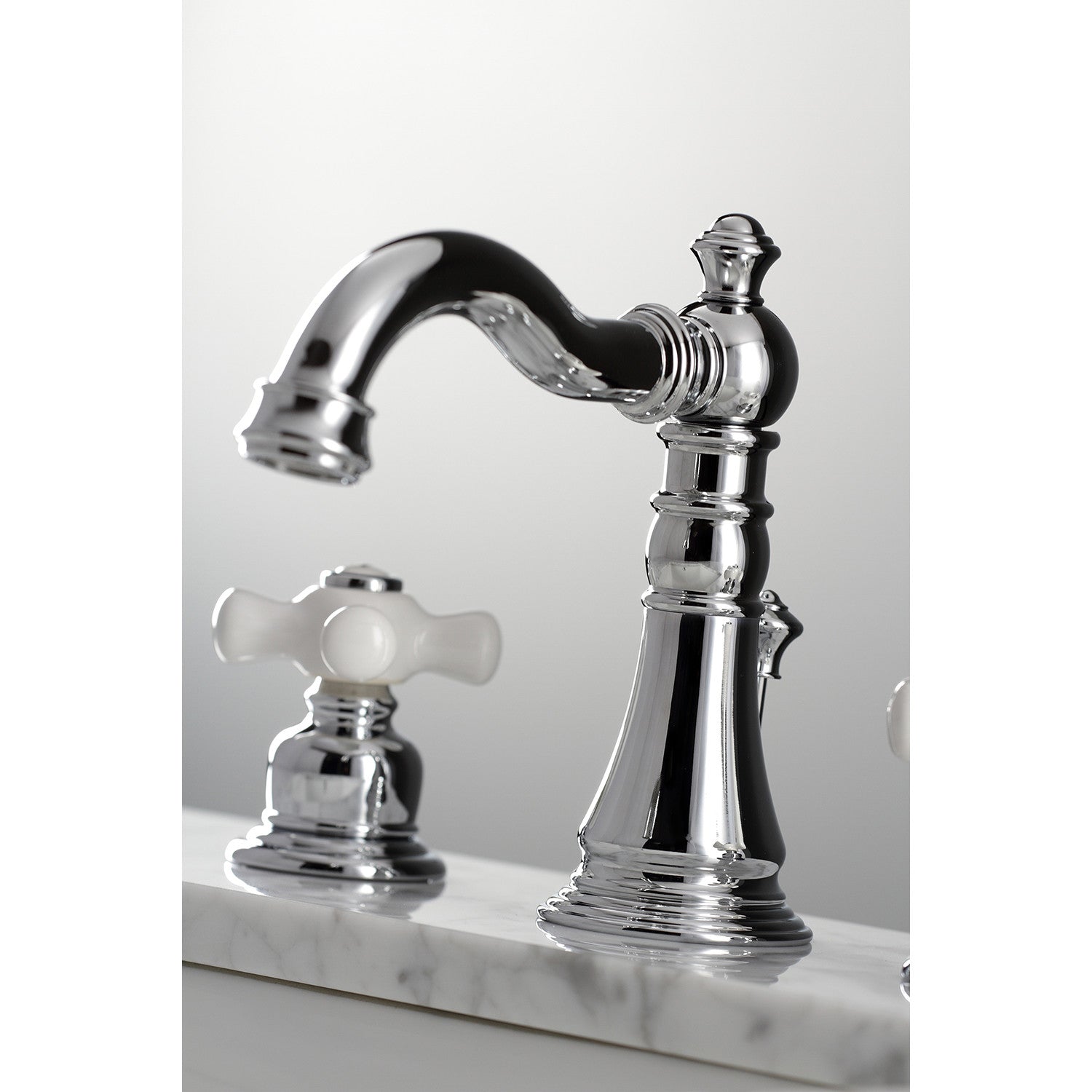 American Classic FSC1971PX 3-Hole Widespread Bathroom Faucet with Pop-Up Drain - Polished Chrome Finish - Perfect for Modern Bathroom Vanities and Powder Rooms