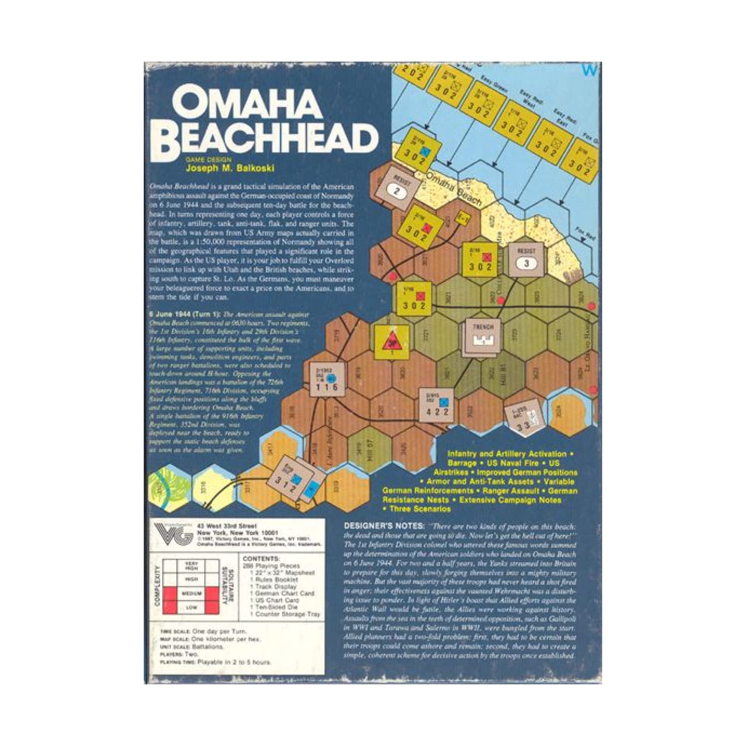 Victory Games Omaha Beachhead - WWII Strategy Board Game for Adults & Teens | Perfect for History Buffs & Game Nights