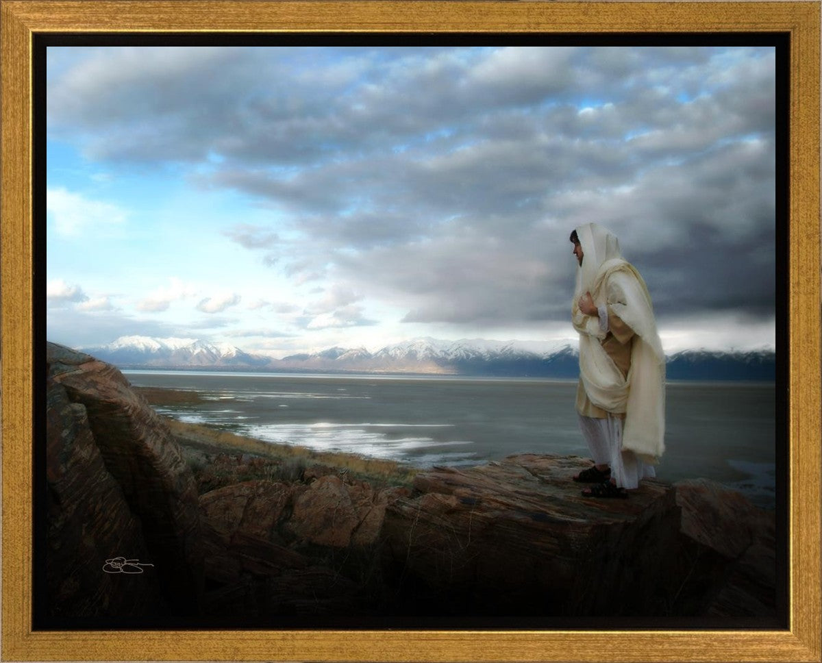 Alone Shepherd Gallery Wrap Canvas Art - Handmade Oil Painting for Living Room, Bedroom & Office Decor