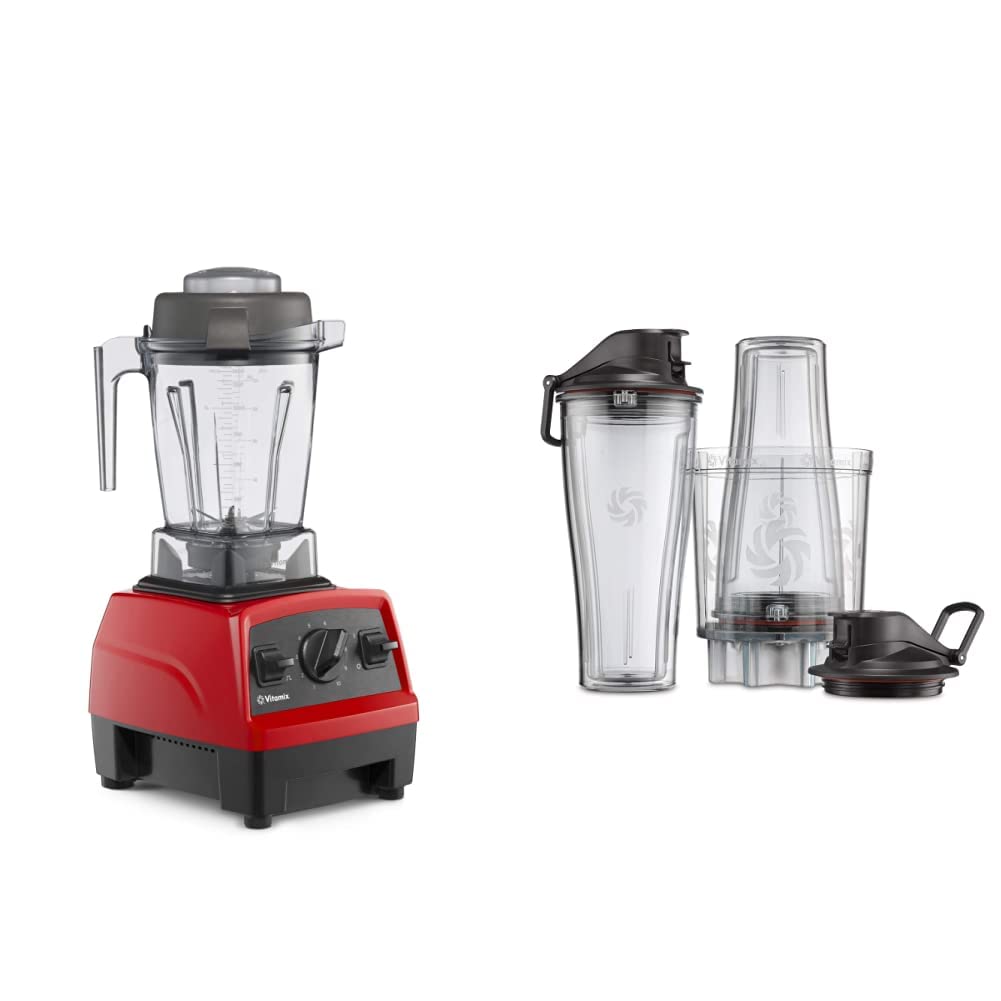 Vitamix E310 Explorian Blender - Professional-Grade 48 oz. Countertop Blender with Red Container & Personal Cup Adapter (Model 61724) - Perfect for Smoothies, Soups, Nut Butters & Home Kitchen Use