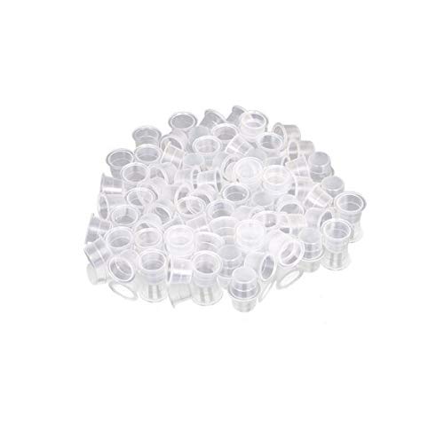 Premium L Size Tattoo Ink Cups - 100 Pack, Disposable Plastic Tattoo Ink Containers for Professional Artists | Ideal for Tattoo Studios, Home Use & Hygiene Practices