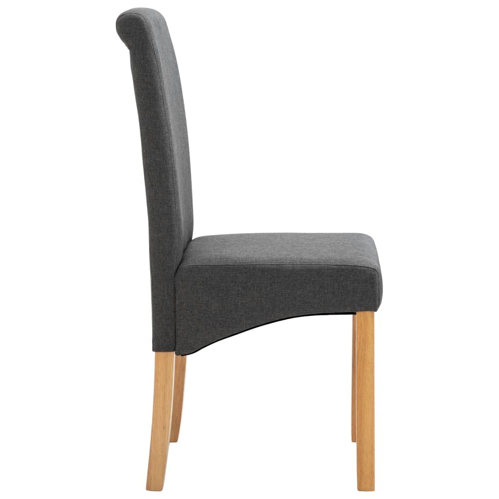 Modern Dining Chairs Set of 2 - Gray Fabric Upholstered High Back Kitchen Chairs with Padded Seat - Comfortable Side Chairs for Dining Room, Living Room & Kitchen | Perfect for Family Gatherings & Dinner Parties