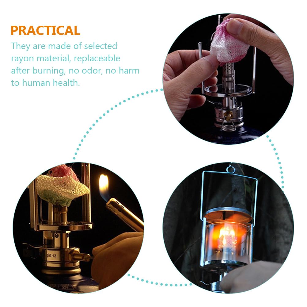 12-Pack Light Yarn Propane Lamp Mantles - Premium Lantern Accessories for Gas Lights & Oil Lamps - Durable Outdoor Camping Gear for Tents, Hiking, and Emergency Preparedness