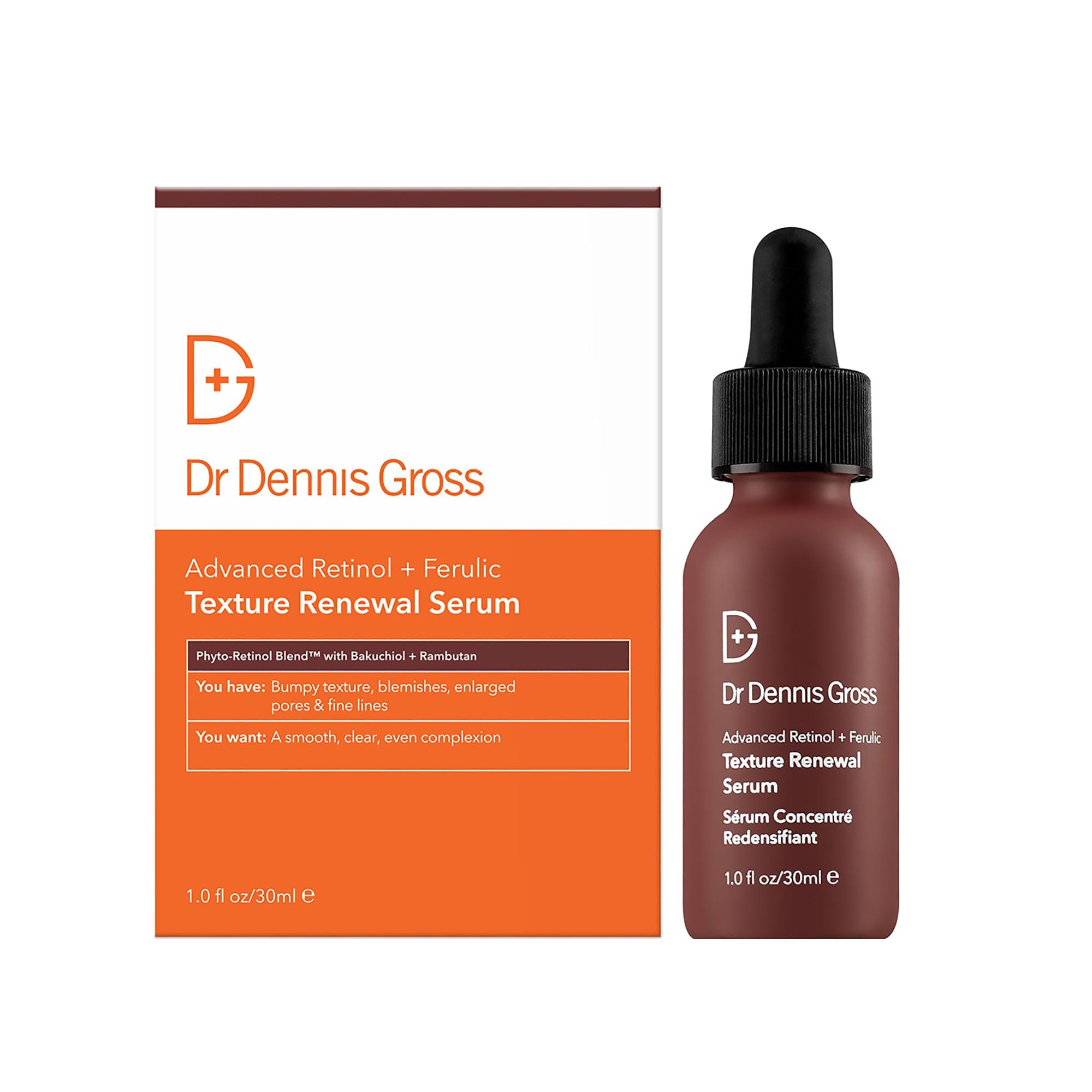 Dr. Dennis Gross Skincare Advanced Retinol + Ferulic Acid Anti-Aging Serum for Wrinkles & Texture Renewal - Perfect for Nighttime Skincare Routine & Dry Skin Care