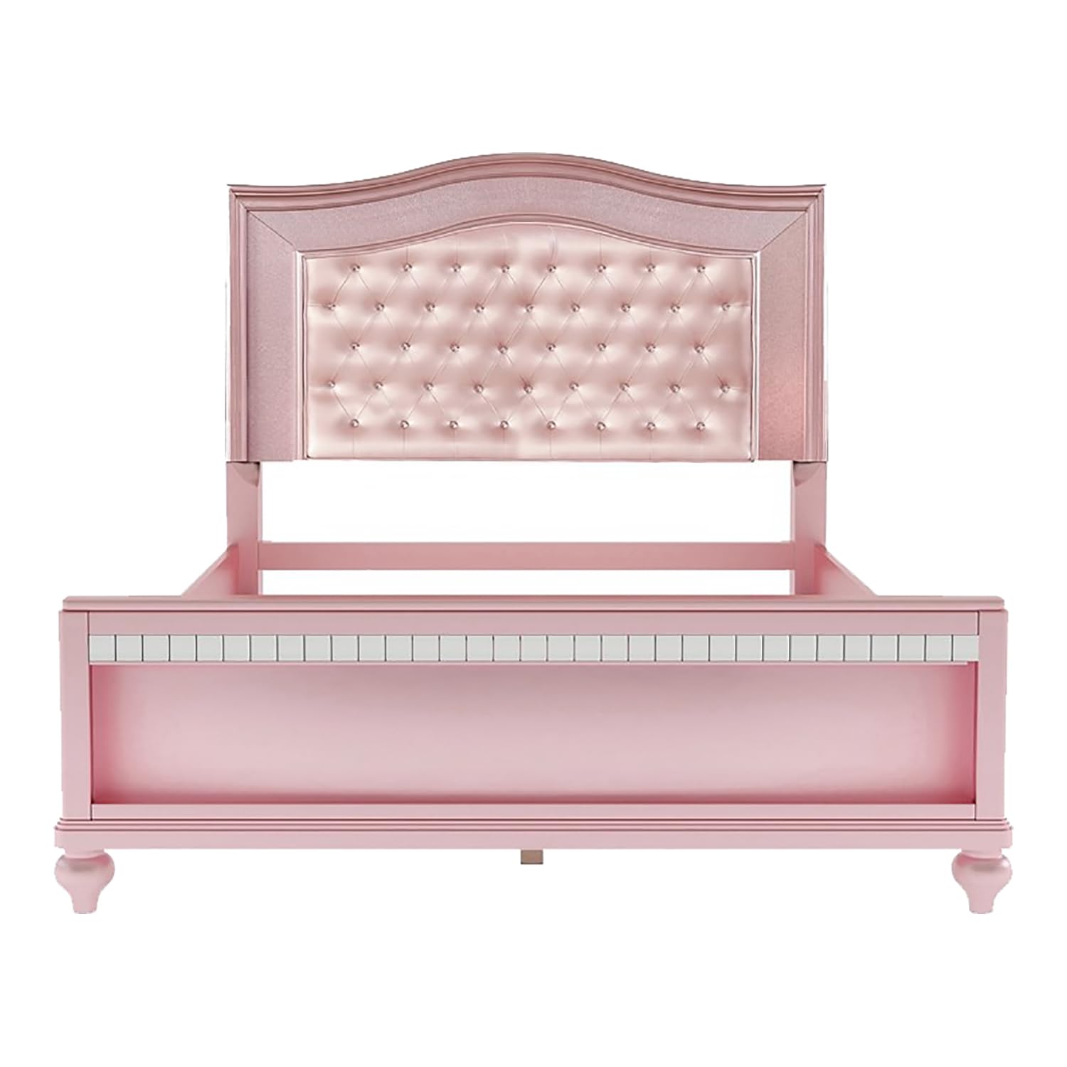 Furniture of America Paisley Contemporary Wood Full Panel Bed in Rose Gold - Modern Bedroom Furniture for Master Suite, Guest Room & Home Decor