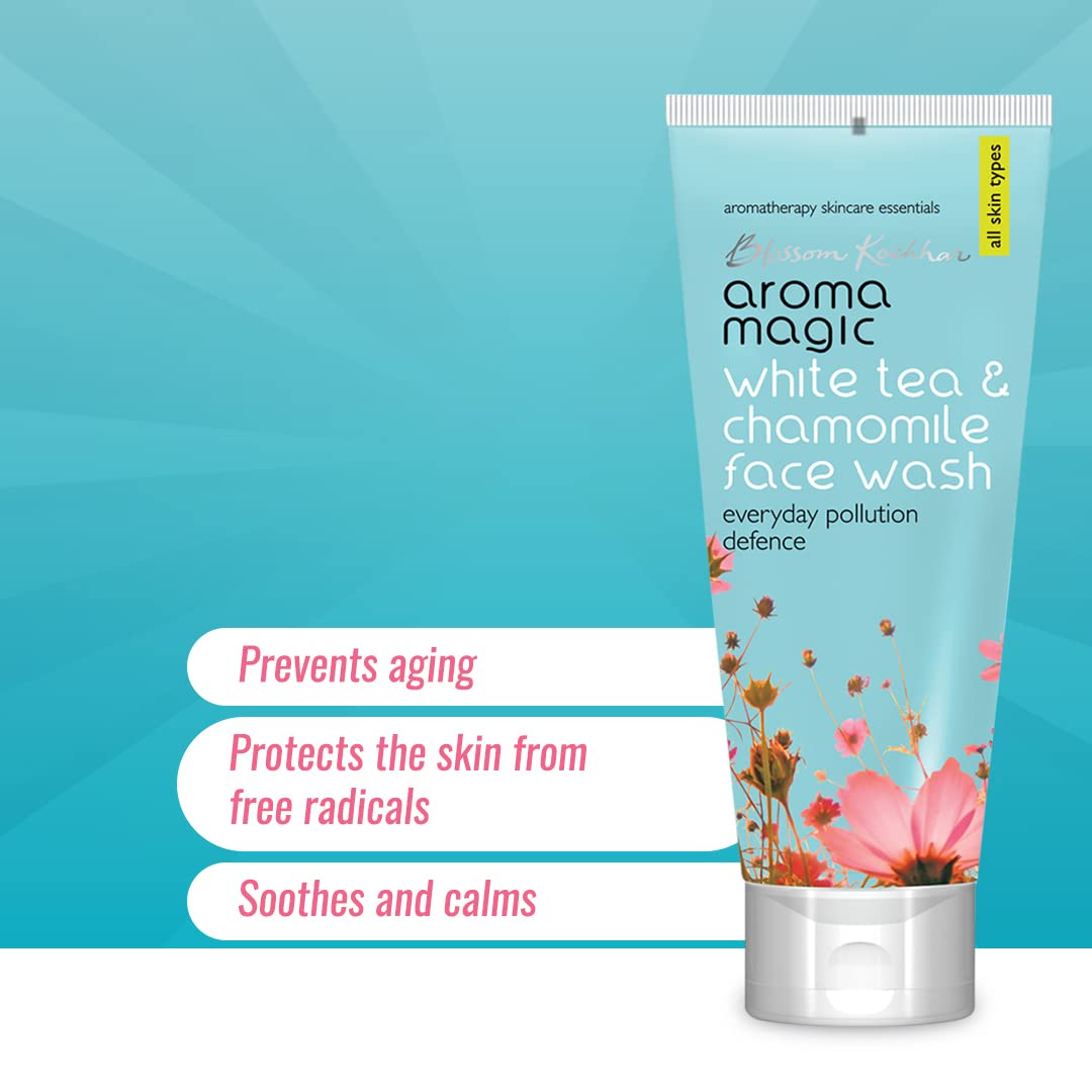 Aroma Magic White Tea & Chamomile Face Wash 100ml | Lavender Face Wash 100ml | Gentle Cleansing for Sensitive Skin | Daily Skincare Routine
