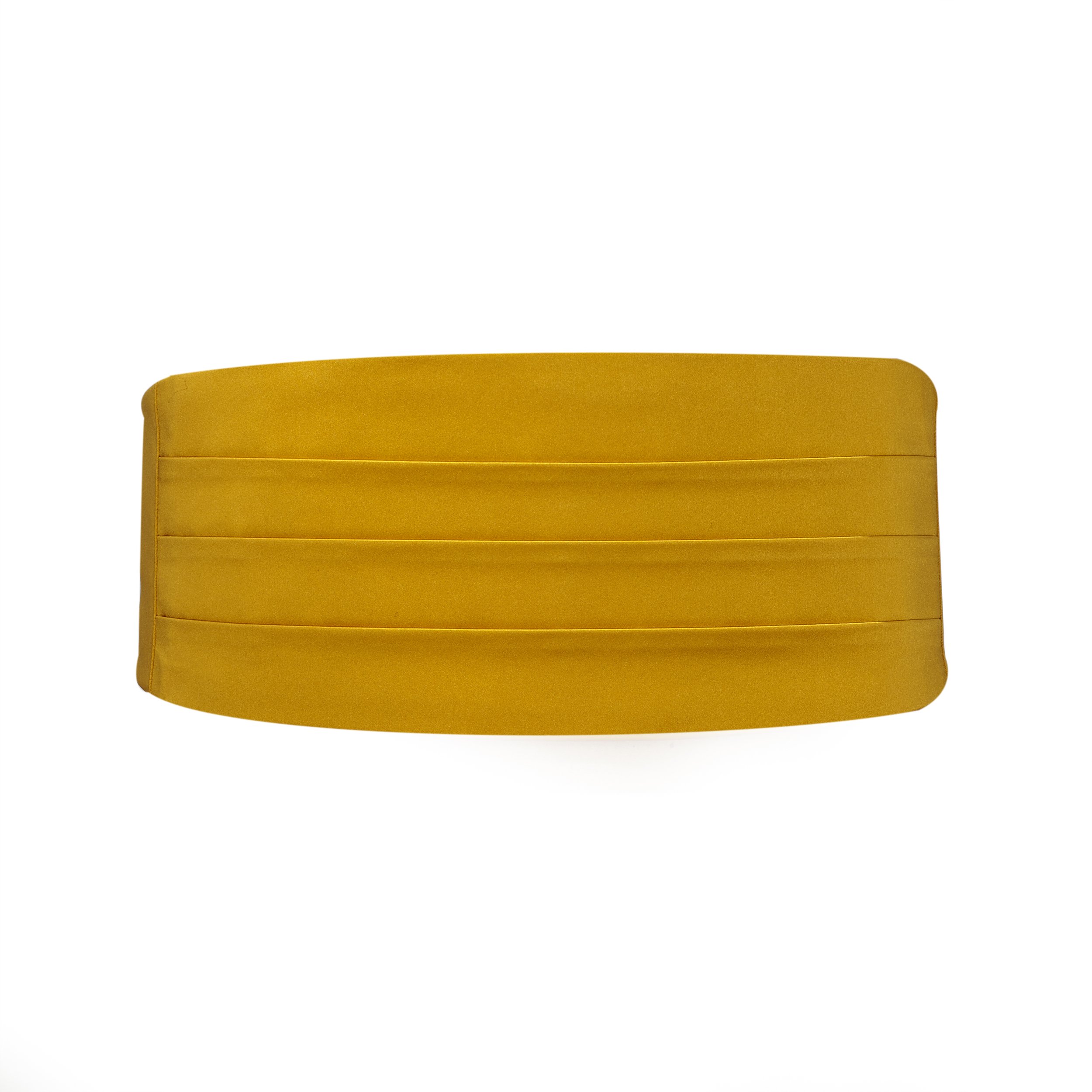 Elegant Gold Satin Men's Cummerbund - Formal Waistband for Tuxedo & Black Tie Events - Perfect for Weddings, Proms & Evening Gala