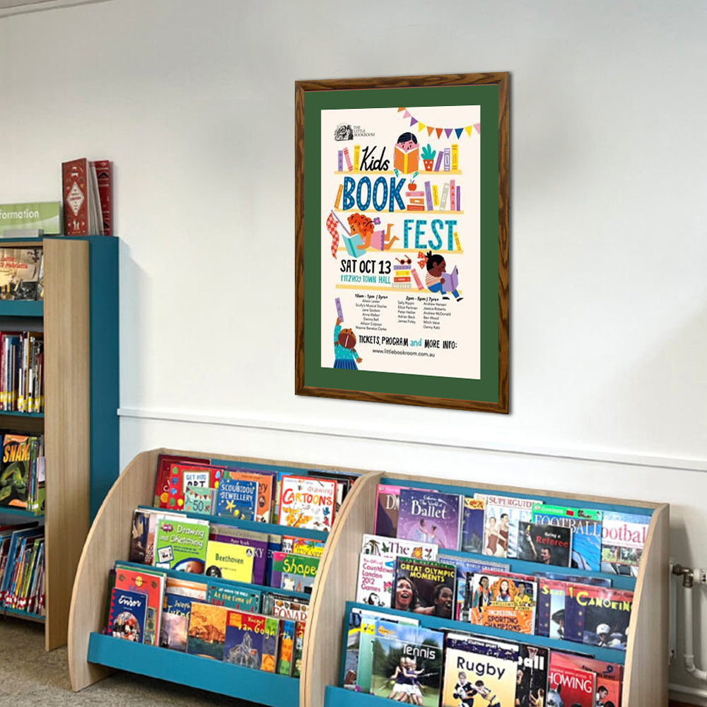 27x39 Designer Wood Snap Frames for Posters - 4 Wide Matboard - Perfect for Art Displays, Home Decor & Gallery Exhibitions