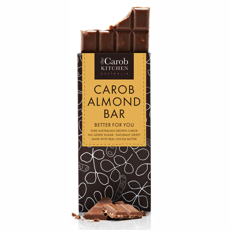 Organic Carob Almond Snack Bar - Gluten-Free, Vegan, Healthy Energy Bar for Hiking, Workouts & On-the-Go Snacking