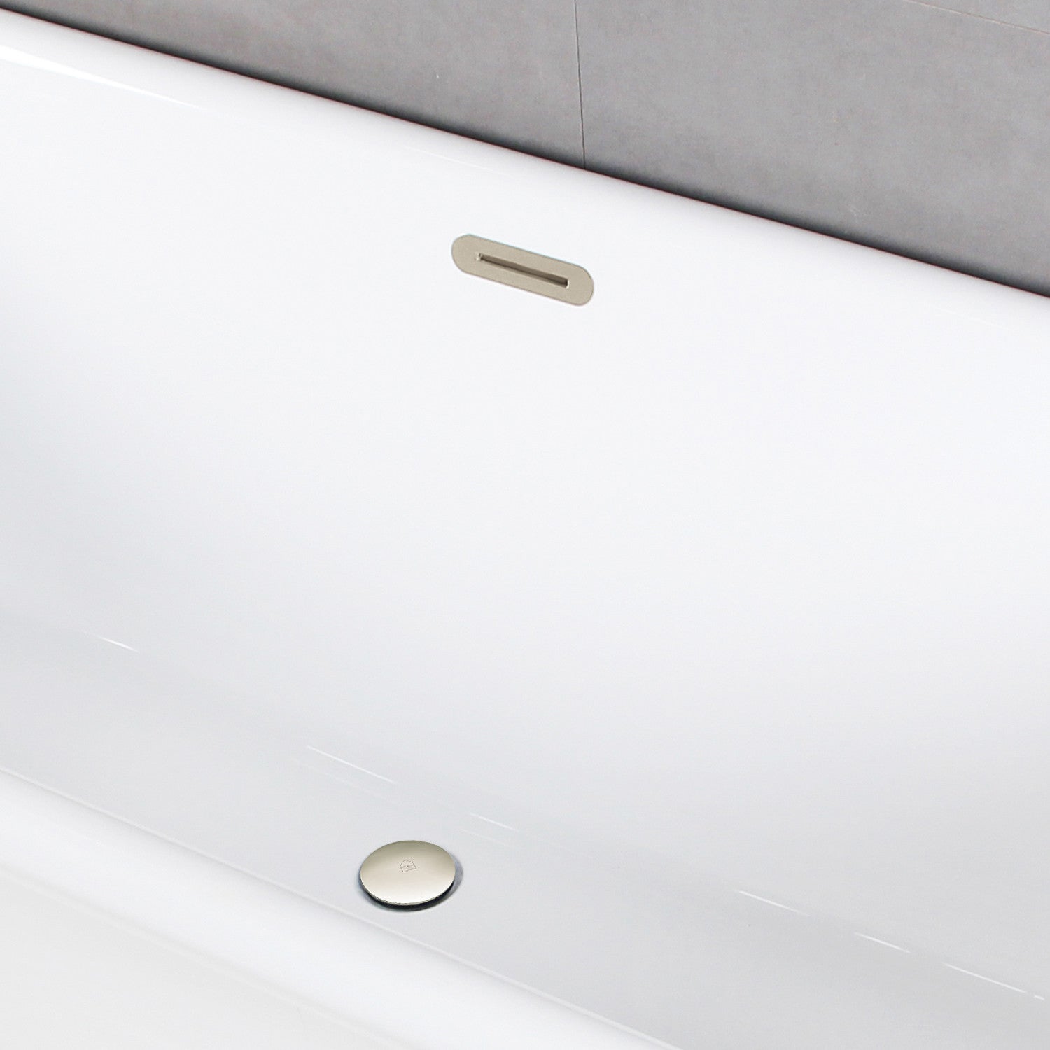 Aqua Eden 51-Inch Acrylic Oval Freestanding Bathtub - Glossy White with Polished Nickel Finish - Double-Ended Soaking Tub with Drain - Perfect for Luxury Bathrooms & Spa Retreats