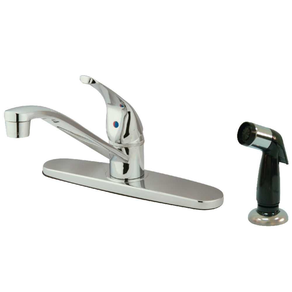 Kingston Brass KB5720 Chatham Single Handle Centerset Kitchen Faucet - Modern Pull-Down Sprayer for Easy Cooking & Dishwashing