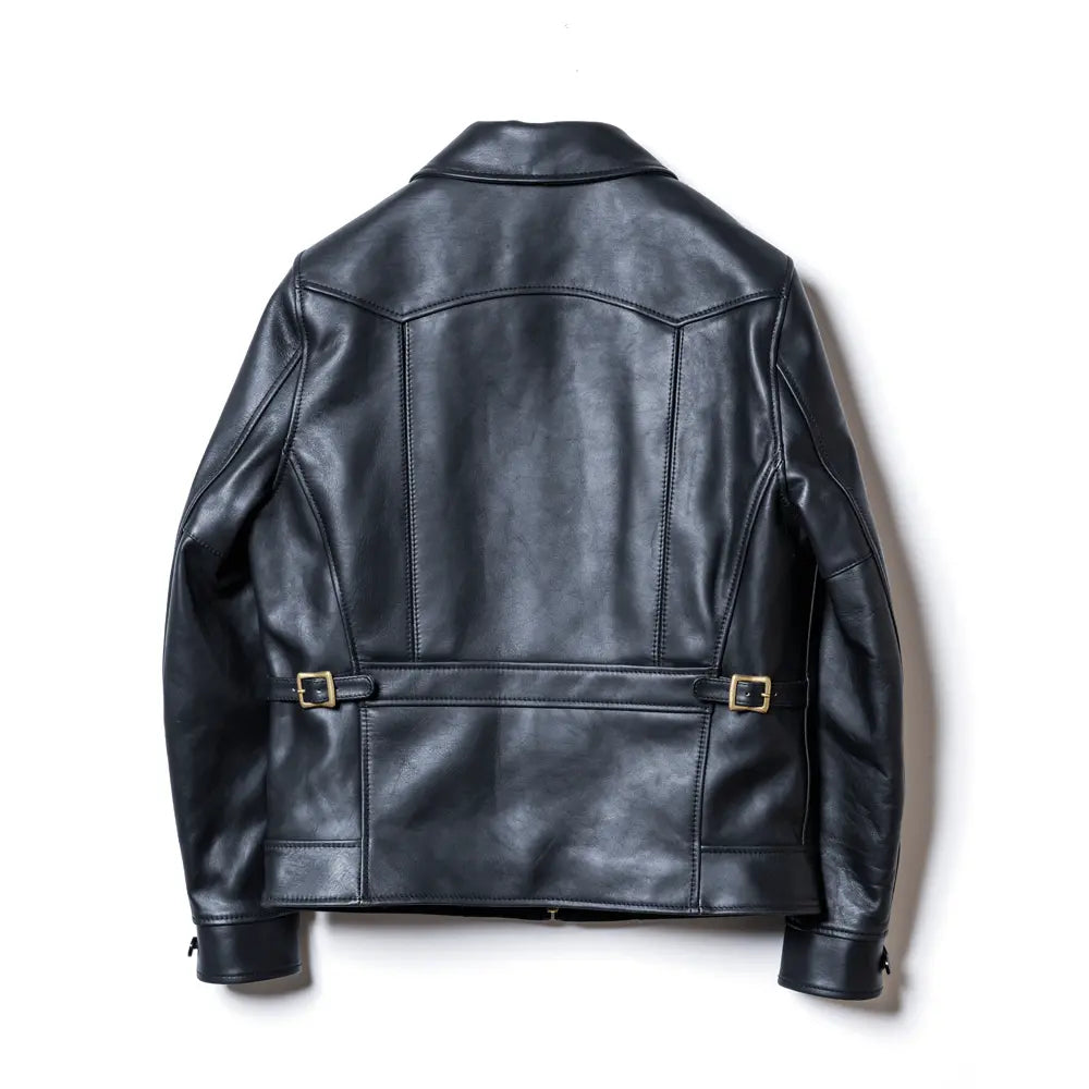 Y'2 Leather SHR 47 Sumi Dyed Horse Single Rider Jacket Black - Premium Biker Jacket for Men & Women - Perfect for Motorcycle Riding, Fashion Outfits & Casual Wear