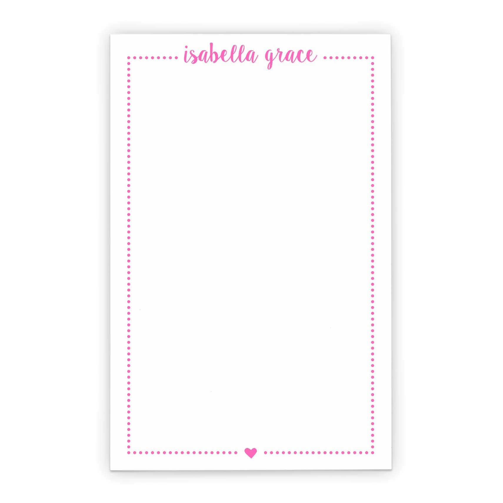 Polka Dot Hearts Notepad & Envelopes Set - 50 Sheets 5.5x8.5in - Perfect for Girls Letter Writing & Gift Giving