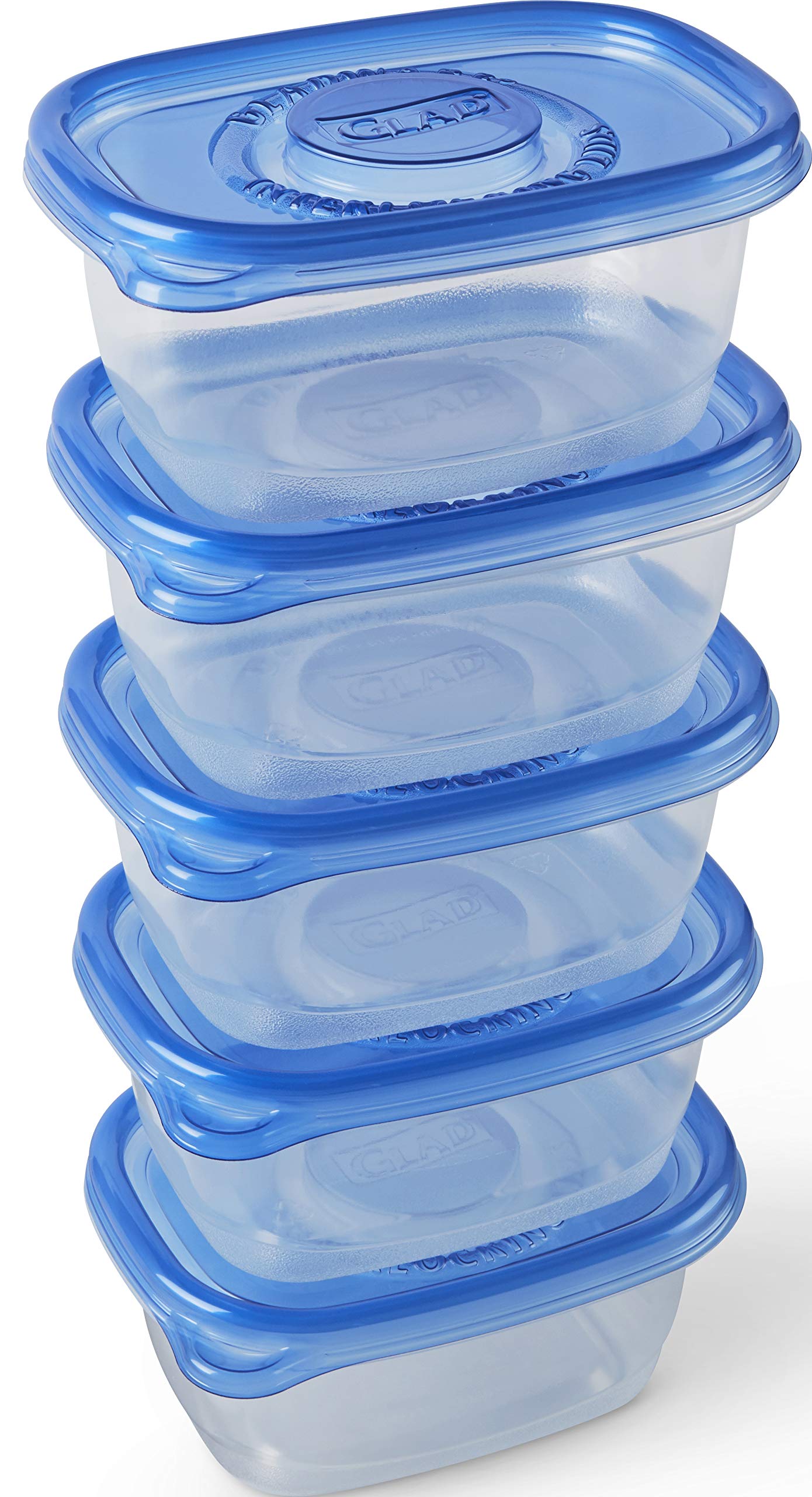 GladWare 24oz Medium Rectangle Food Storage Containers | 5-Piece Set for Soup, Salad & Meal Prep | BPA-Free, Leak-Proof & Microwave Safe | Perfect for Home, Office & Picnics