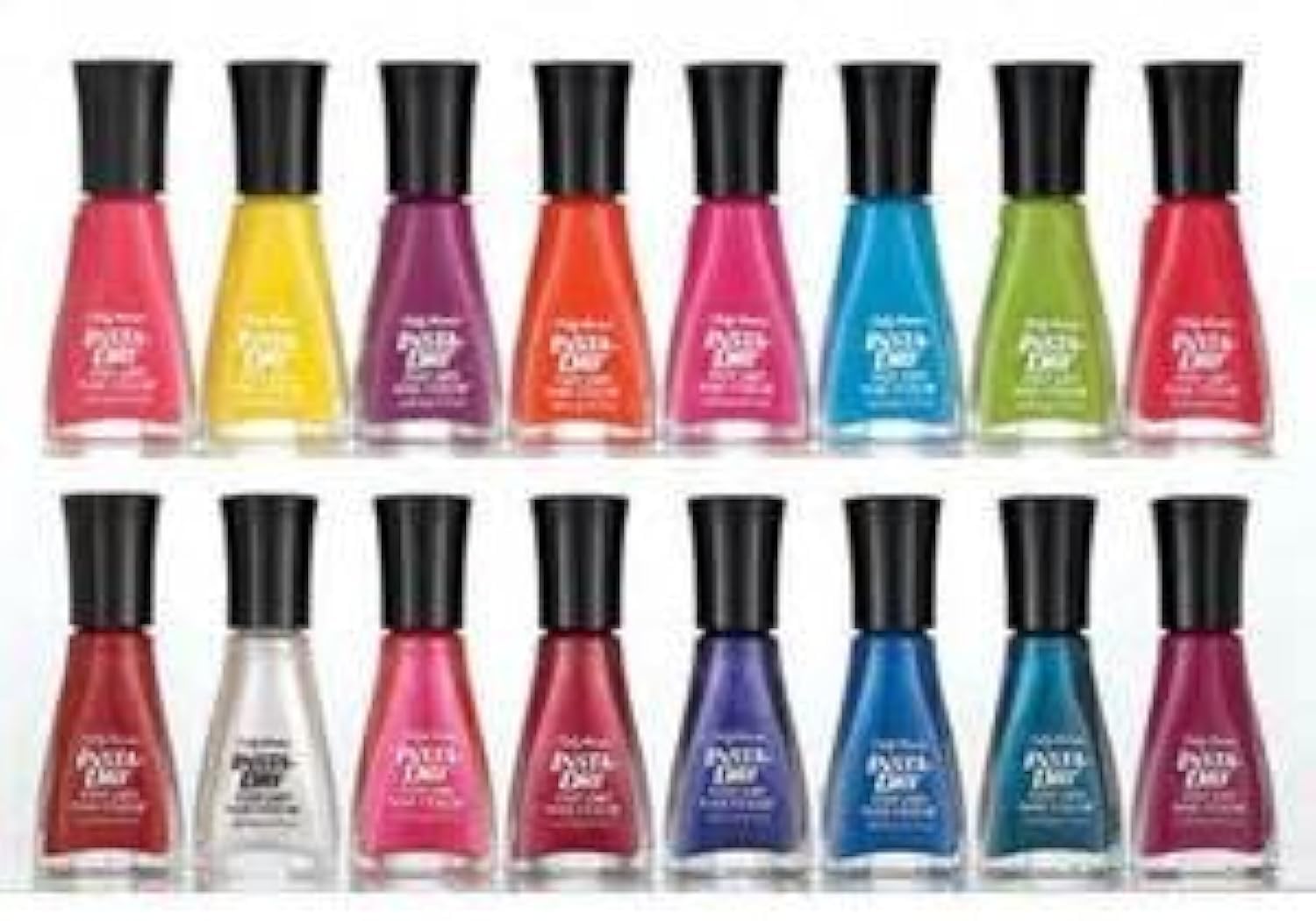 Sally Hansen Insta-Dri Fast Dry Nail Polish Set - 10 Vibrant Colors - Quick Drying, Long Lasting Nail Polish for Women - Perfect for Home Manicures, Parties & Gifts