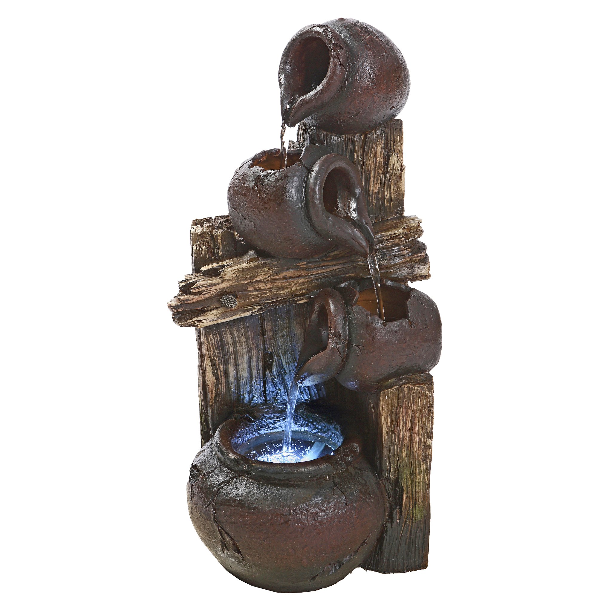 LED Light Water Fountain - Casa Chianti Outdoor Garden Decor Urn Fountain - Perfect for Patio, Yard & Landscape Water Features
