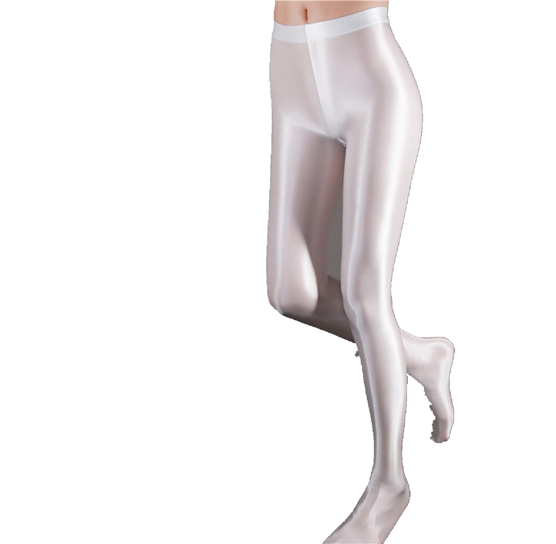 Shiny Glossy Women's Pantyhose Tights - Sheer Shimmery Hold-Up Stockings for Party, Date Night & Special Occasions | Comfortable Footed Leggings for Everyday Wear
