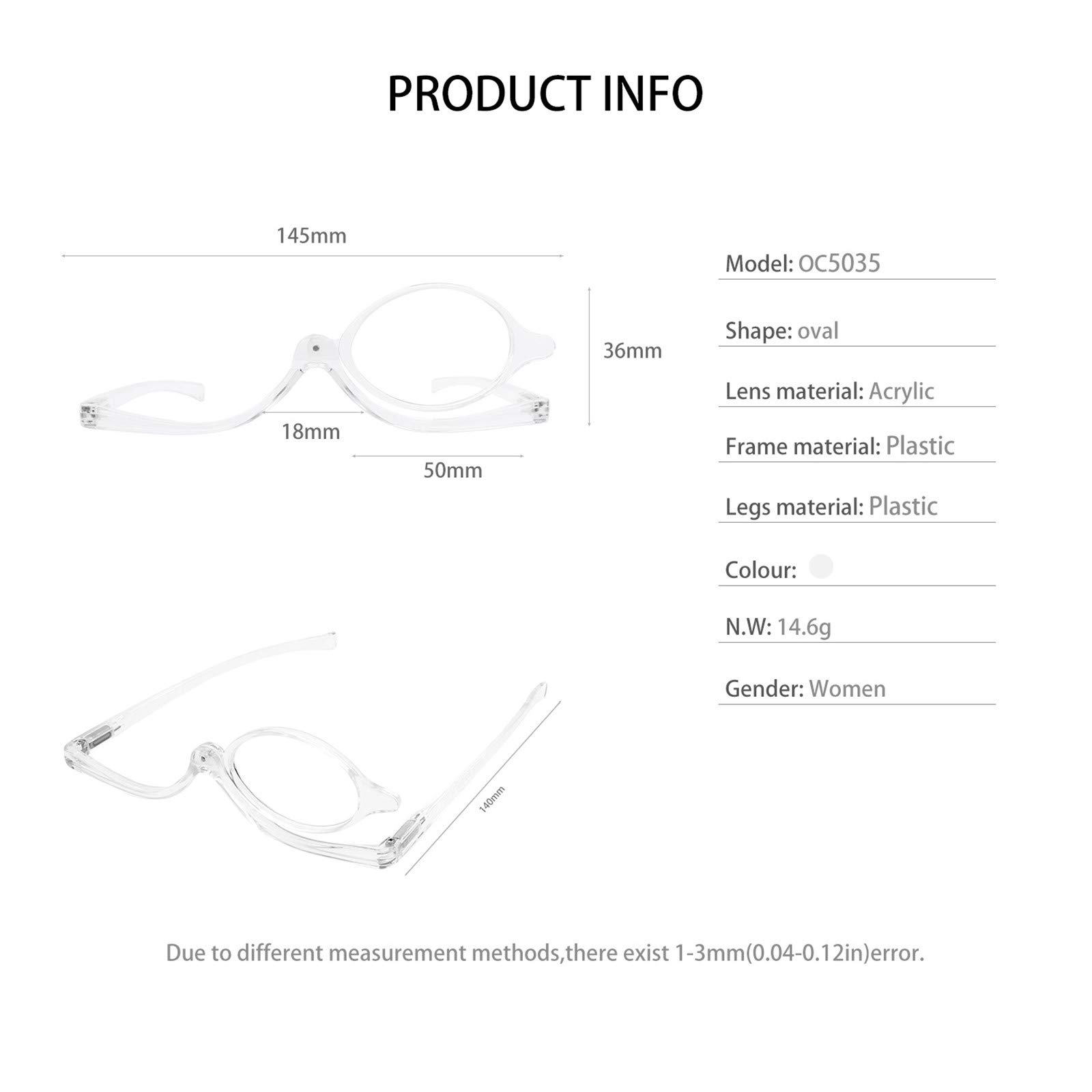 Stylish OCCI CHIARI Reading Glasses for Women & Men - Trendy Eyewear Frames for Reading, Working & Fashion Accessories - Perfect for Office, Home & Daily Use