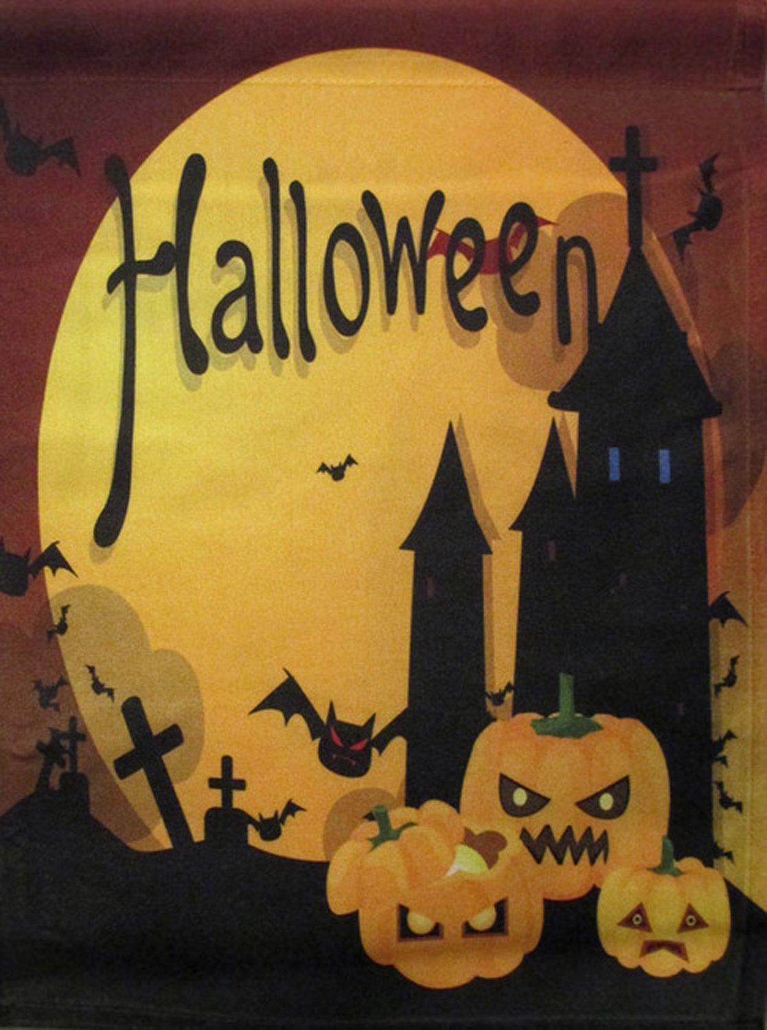 Halloween Night Garden Flag - Spooky Outdoor Decor for Halloween Yard & Porch - Perfect for Fall & Halloween Party Decorations